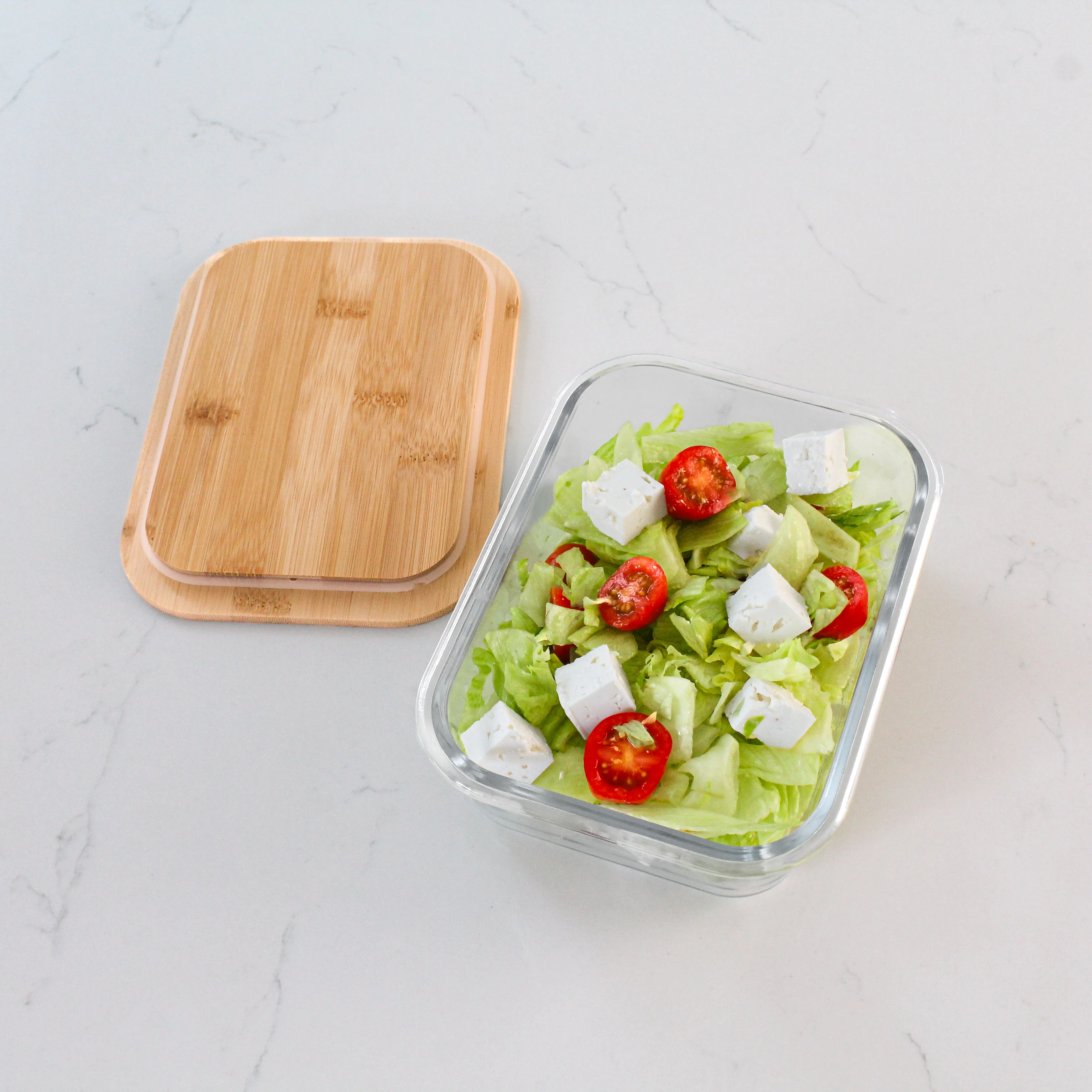 Glass Food Container Set with Bamboo Lids - Image 9