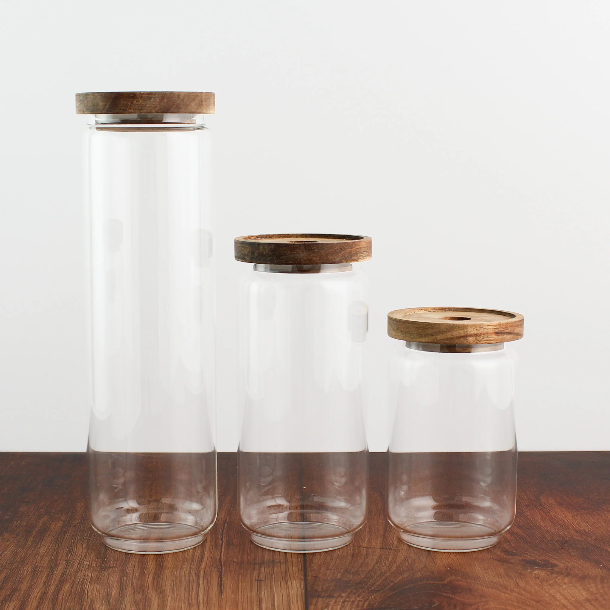Glass Storage Jar With Acacia Lid - Image 10