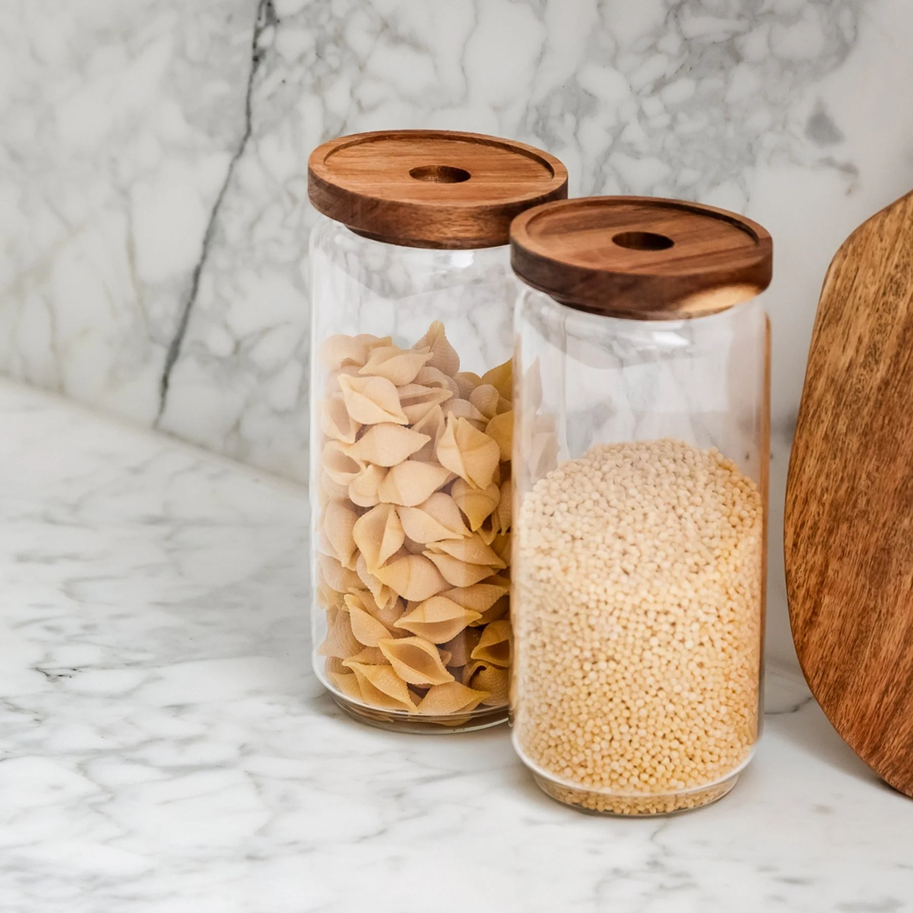 Glass Storage Jar With Acacia Lid - Image 3