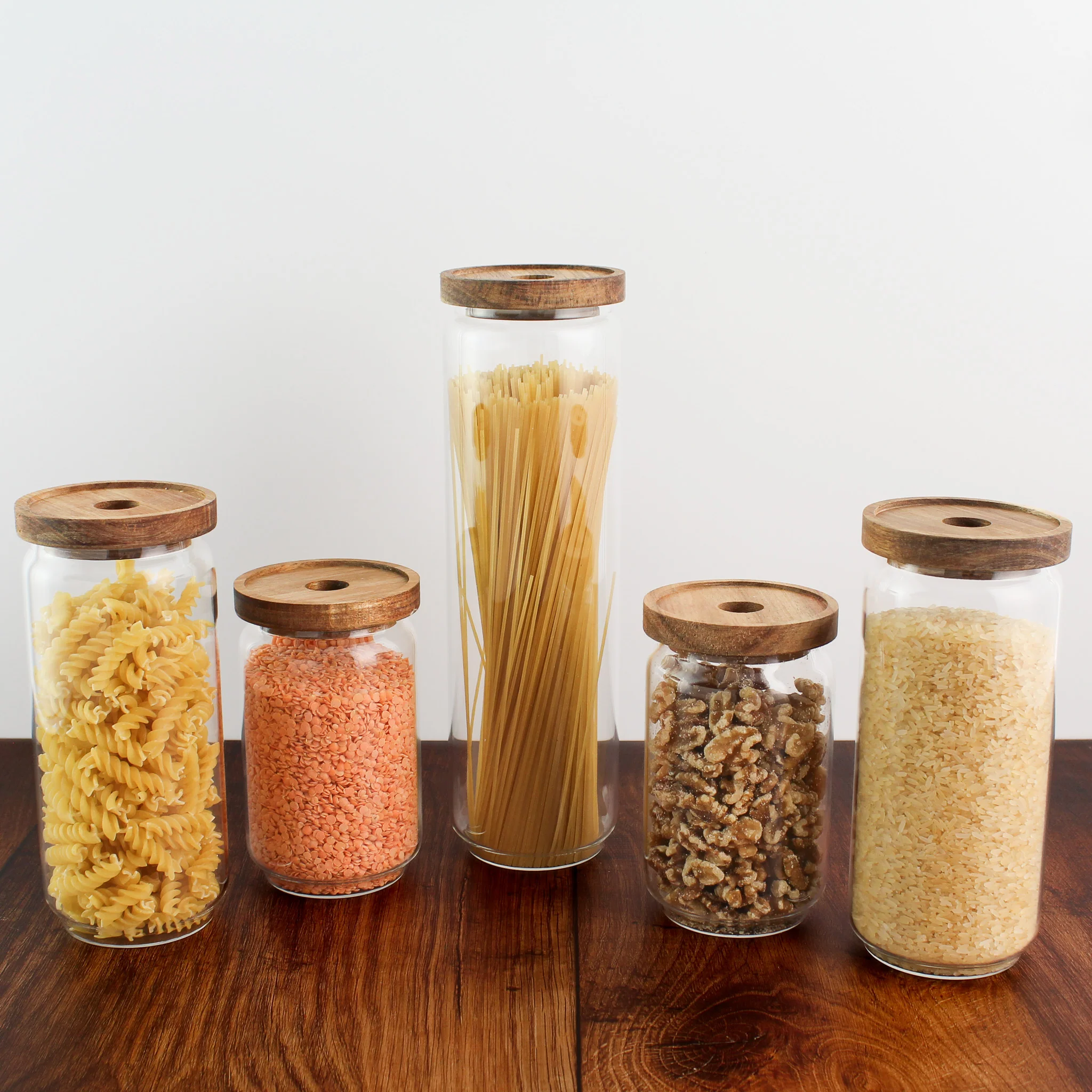 Glass Storage Jar With Acacia Lid - Image 9