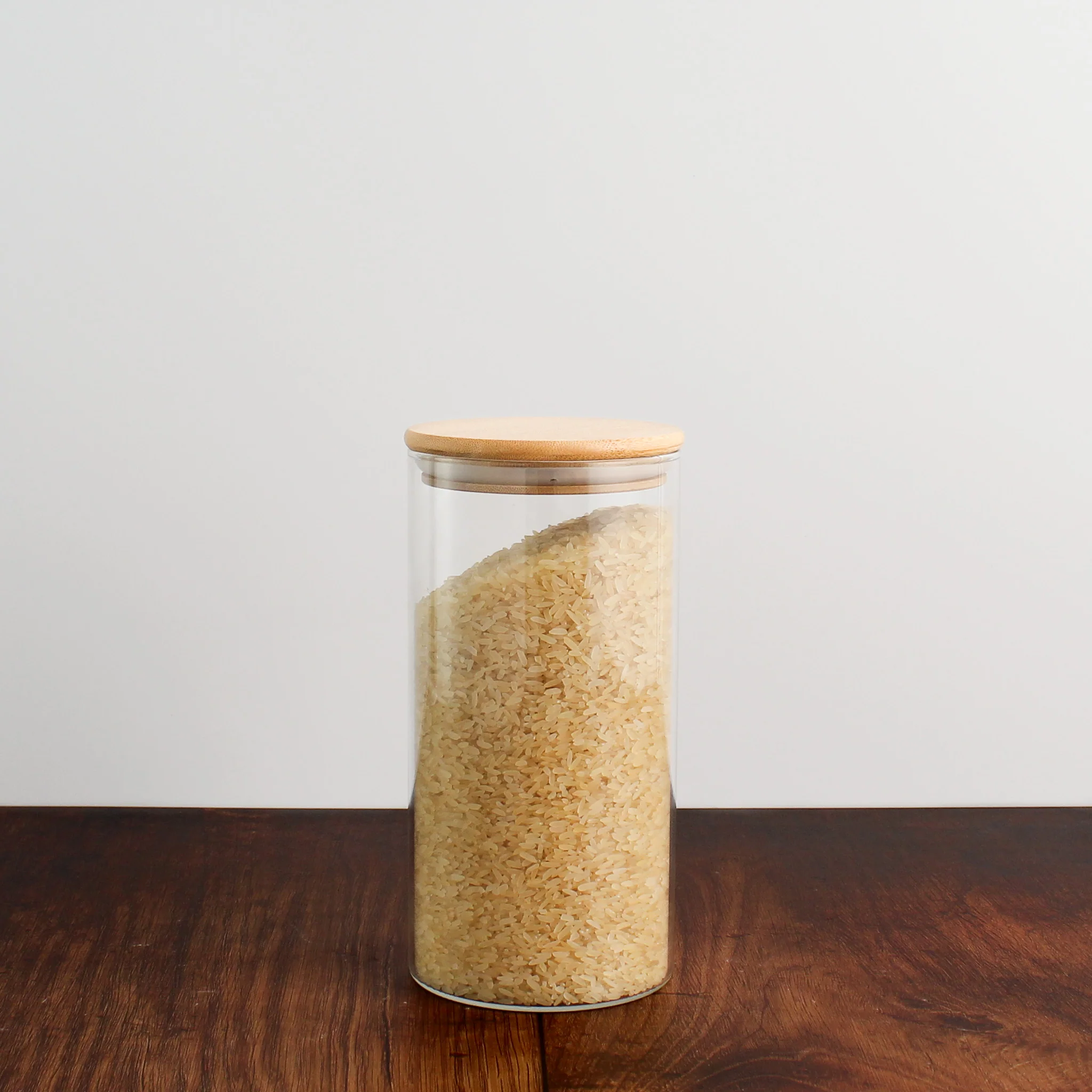 Glass Storage Jar With Bamboo Lid - Image 5