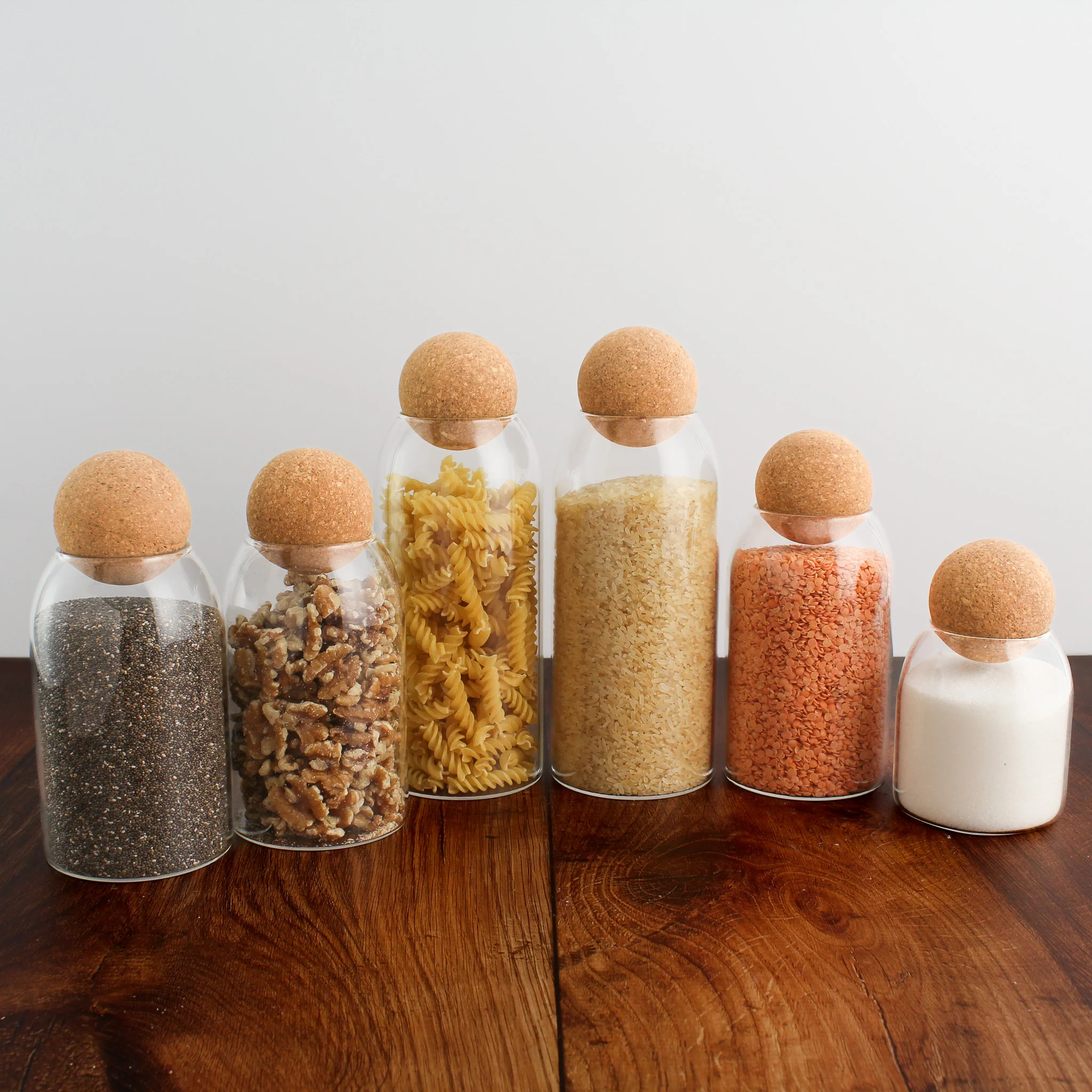 Glass Storage Jar With Cork Ball Lid - Image 7