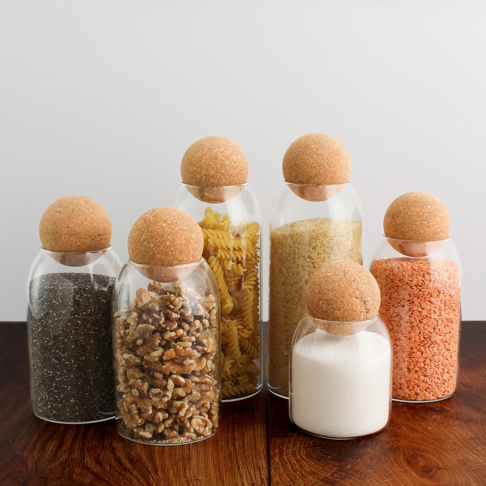 Glass Storage Jar With Cork Ball Lid - Image 8