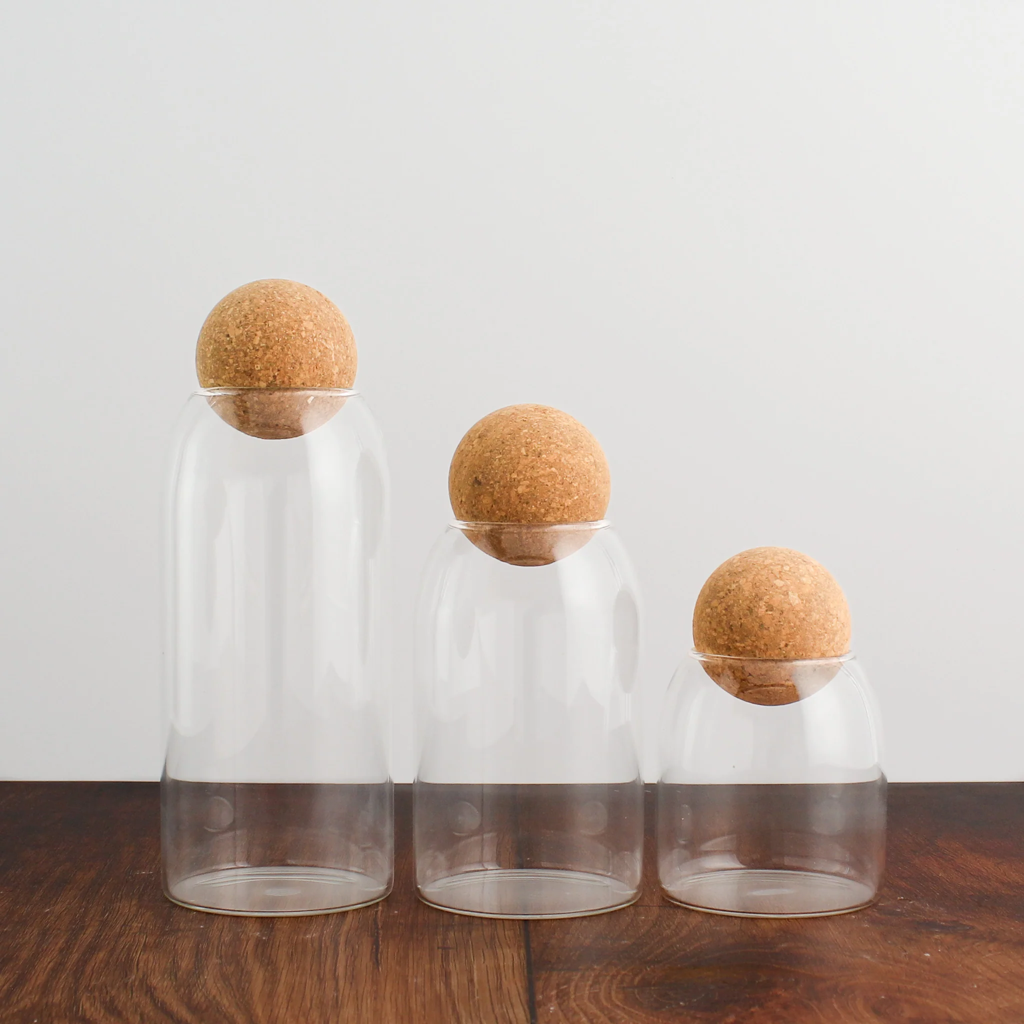 Glass Storage Jar With Cork Ball Lid - Image 9
