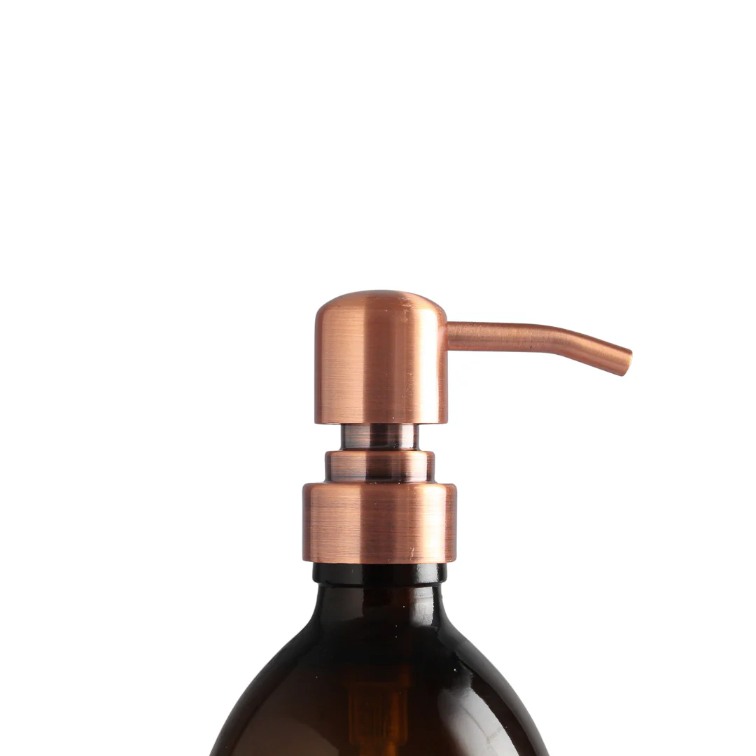 Gold Wall Bracket & Amber Glass Dispenser Set - Image 12