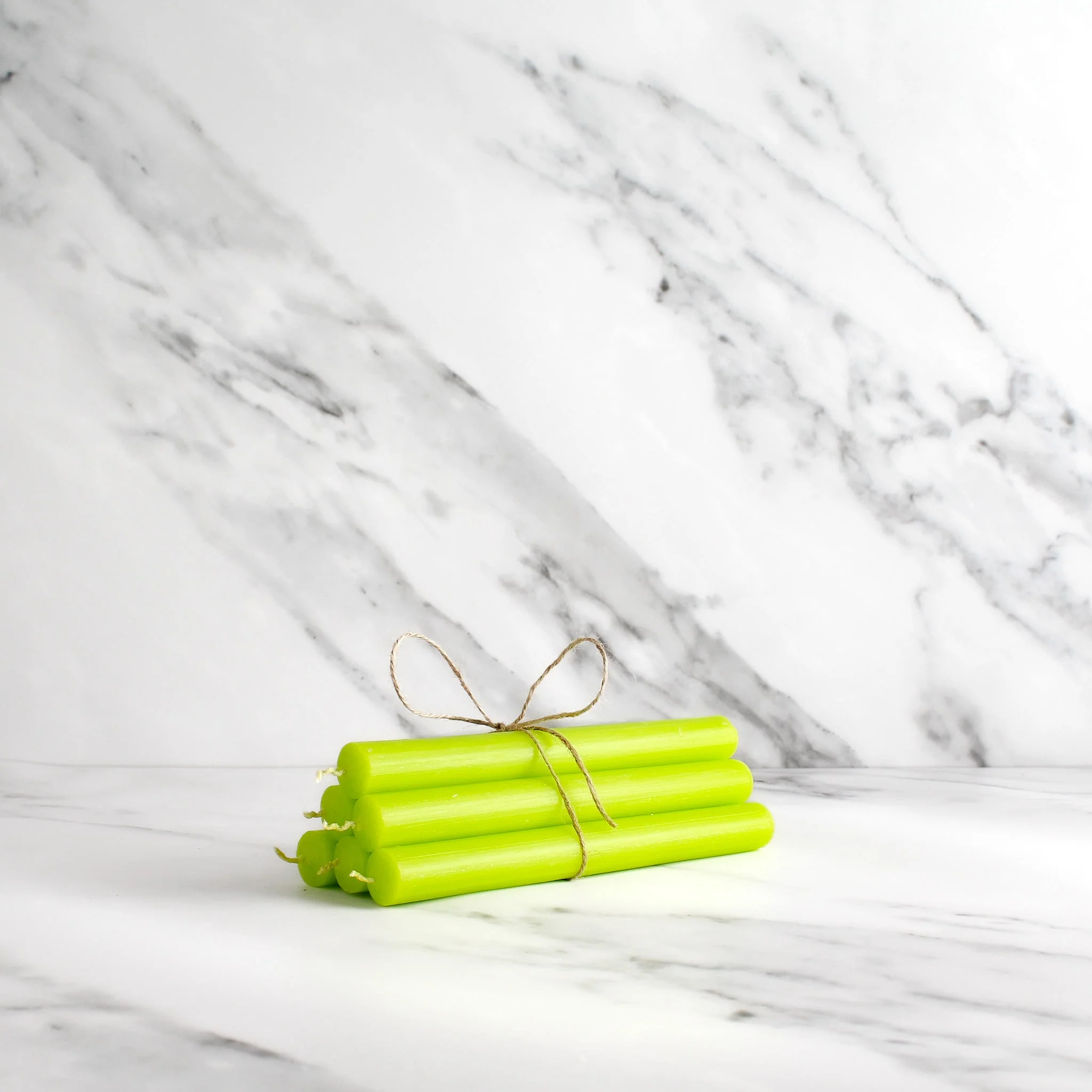 Green Dinner Candles Pack Of 6