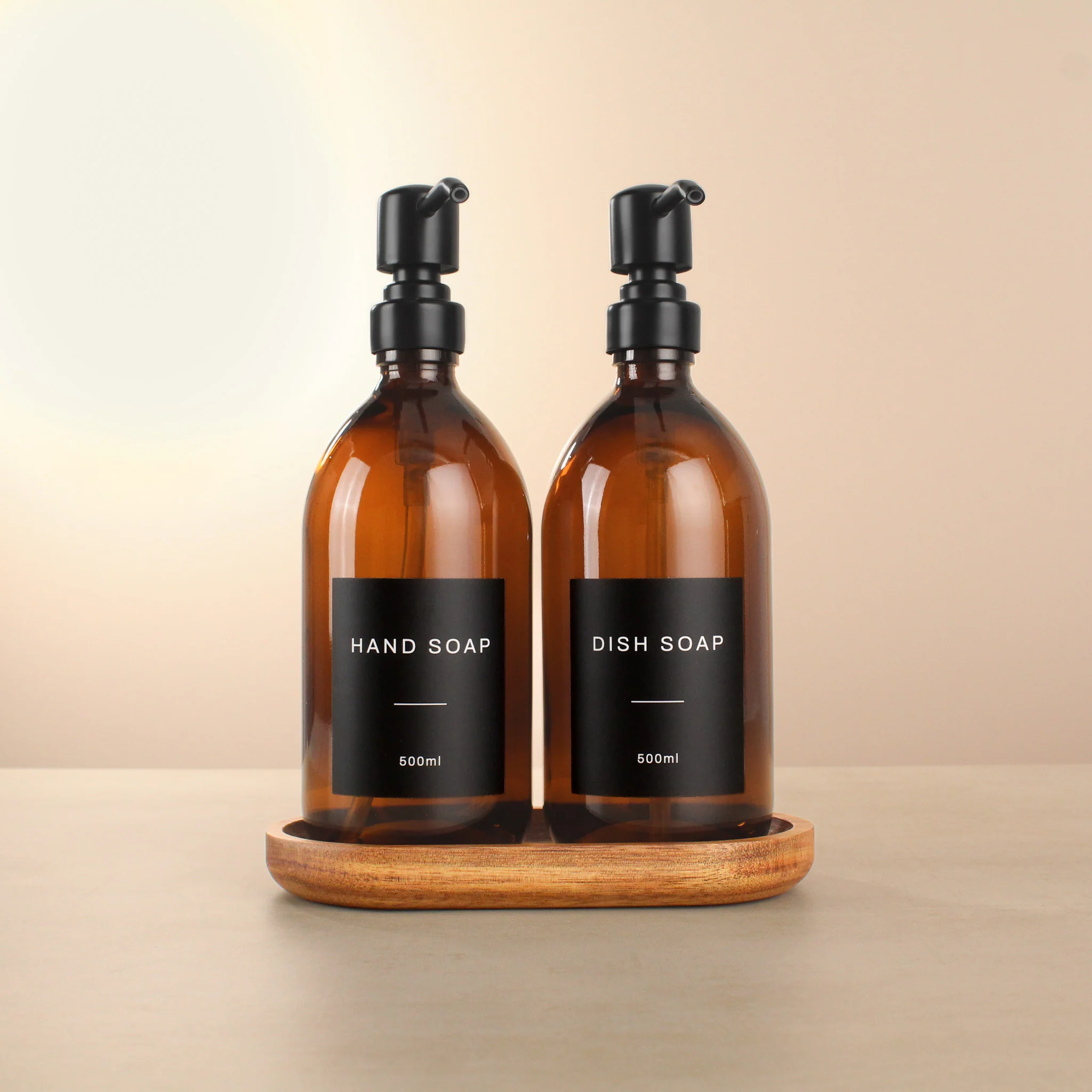 Hand Soap & Dish Soap Amber Glass Set - Image 12