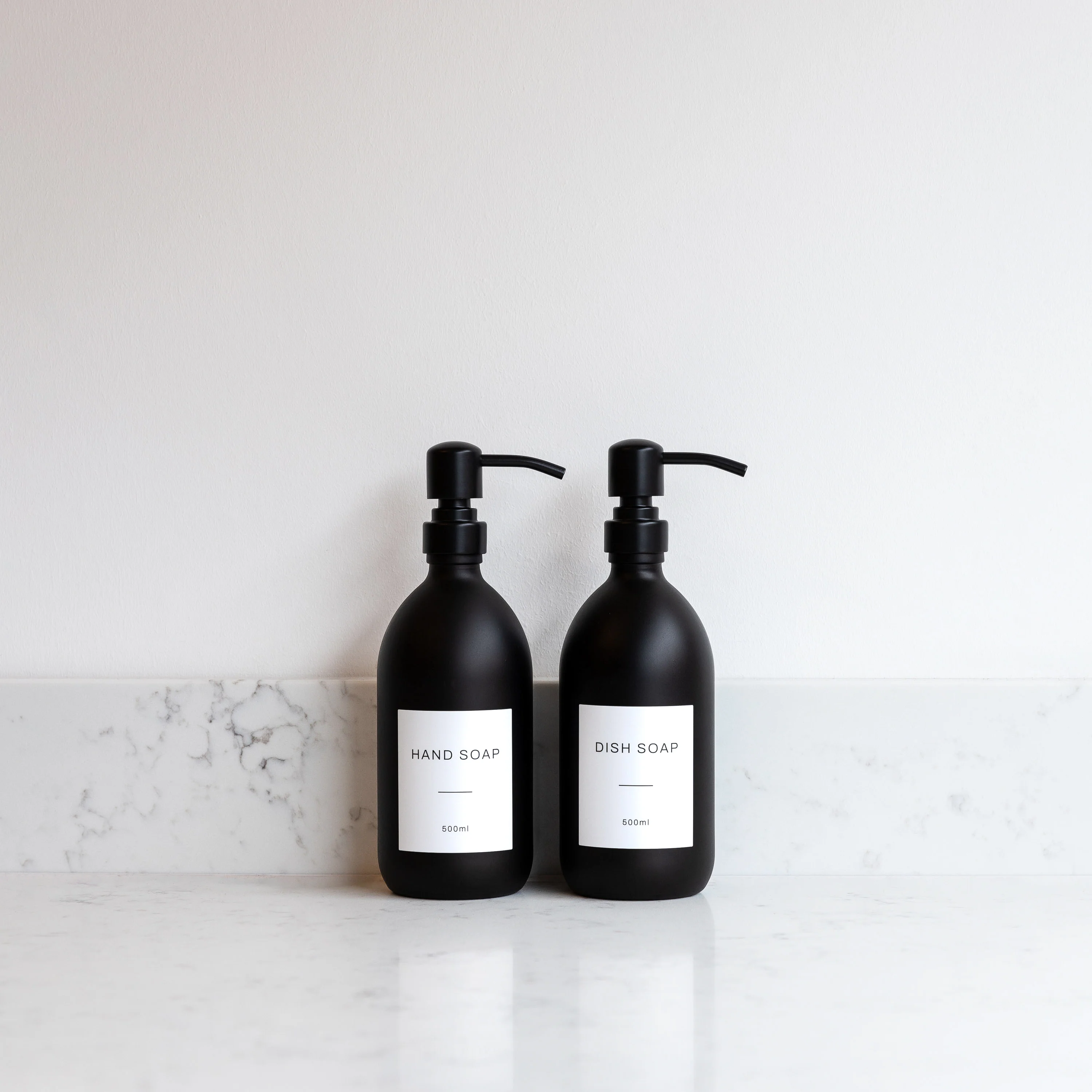 Hand Soap & Dish Soap Matte Black Glass Set - Image 16
