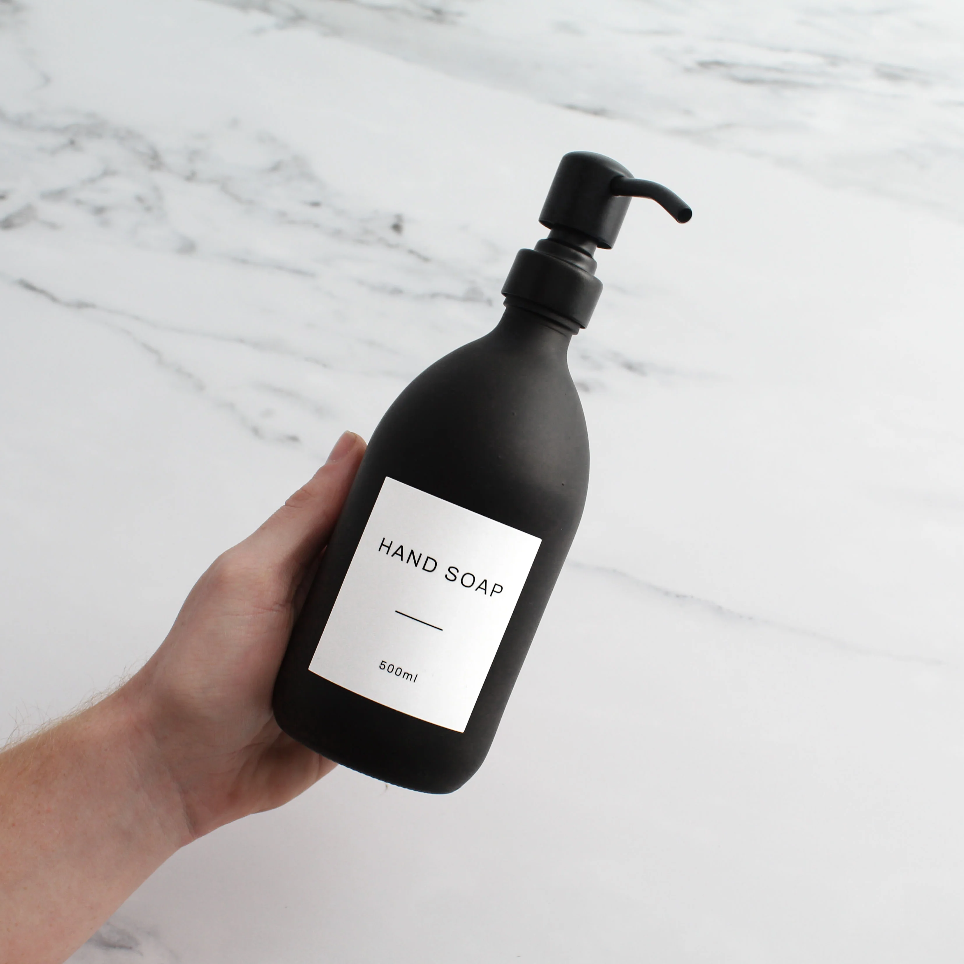 Hand Soap & Dish Soap Matte Black Glass Set - Image 17