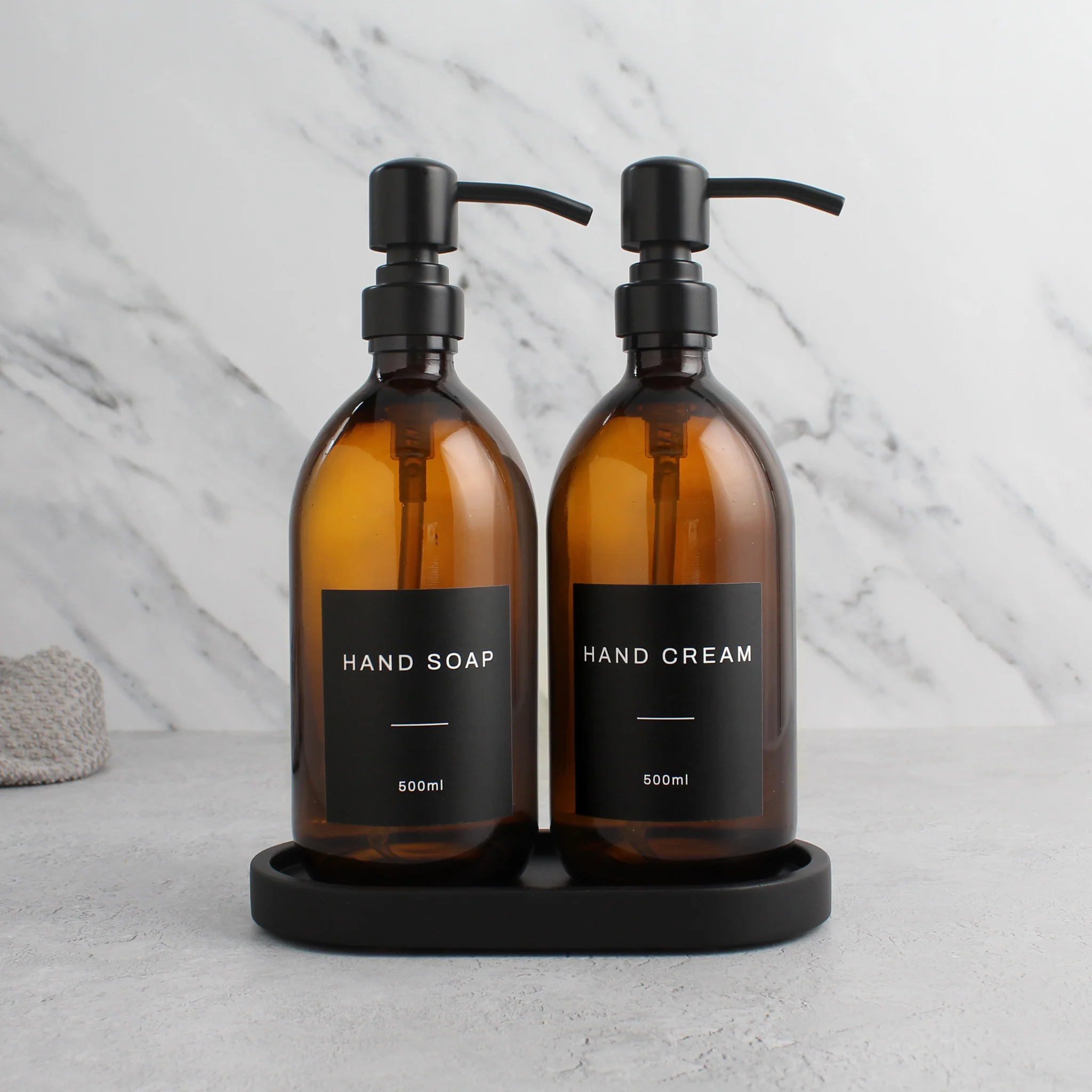 Hand Soap & Hand Cream Amber Glass Set - Image 9