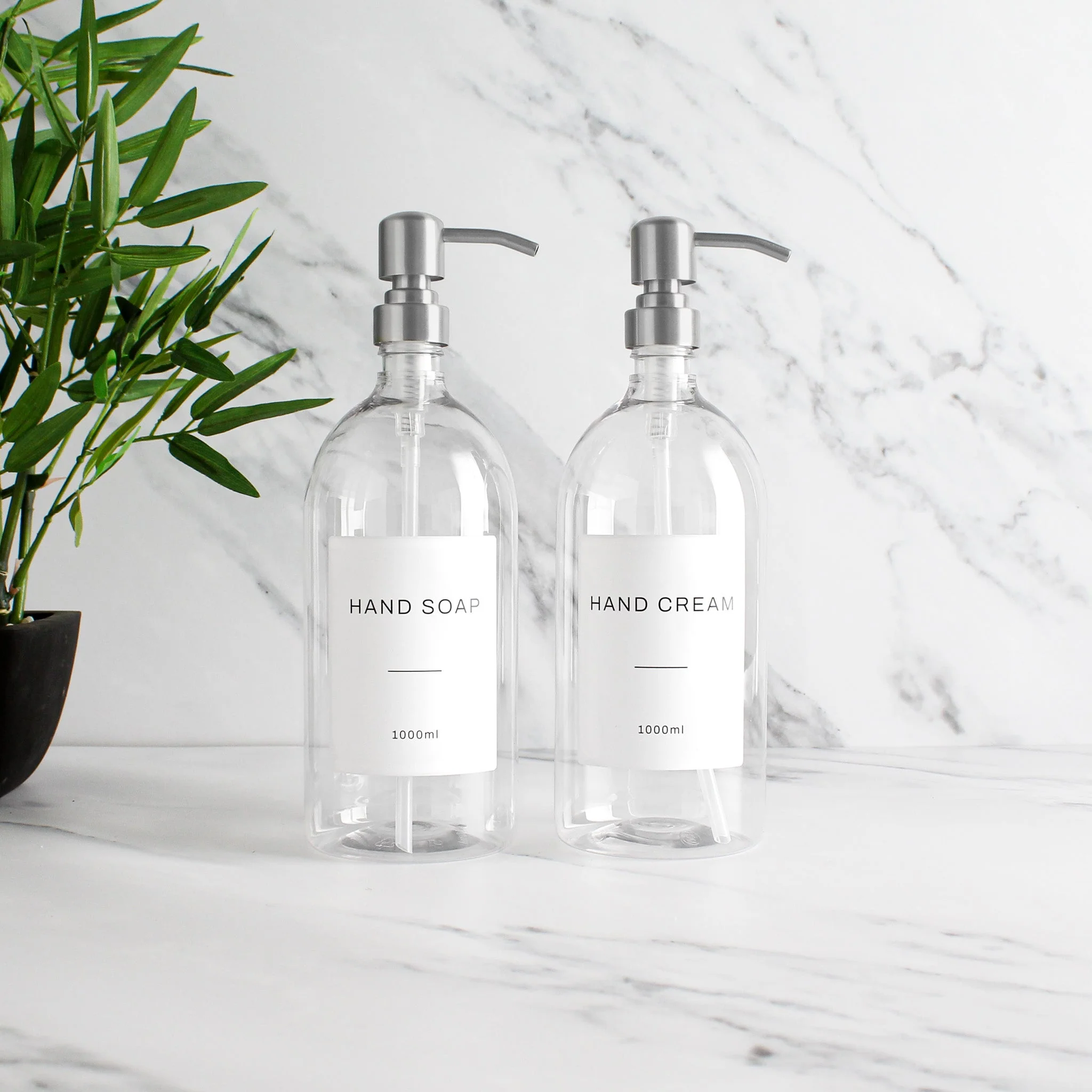 Hand Soap & Hand Cream Clear Plastic Set - Image 3
