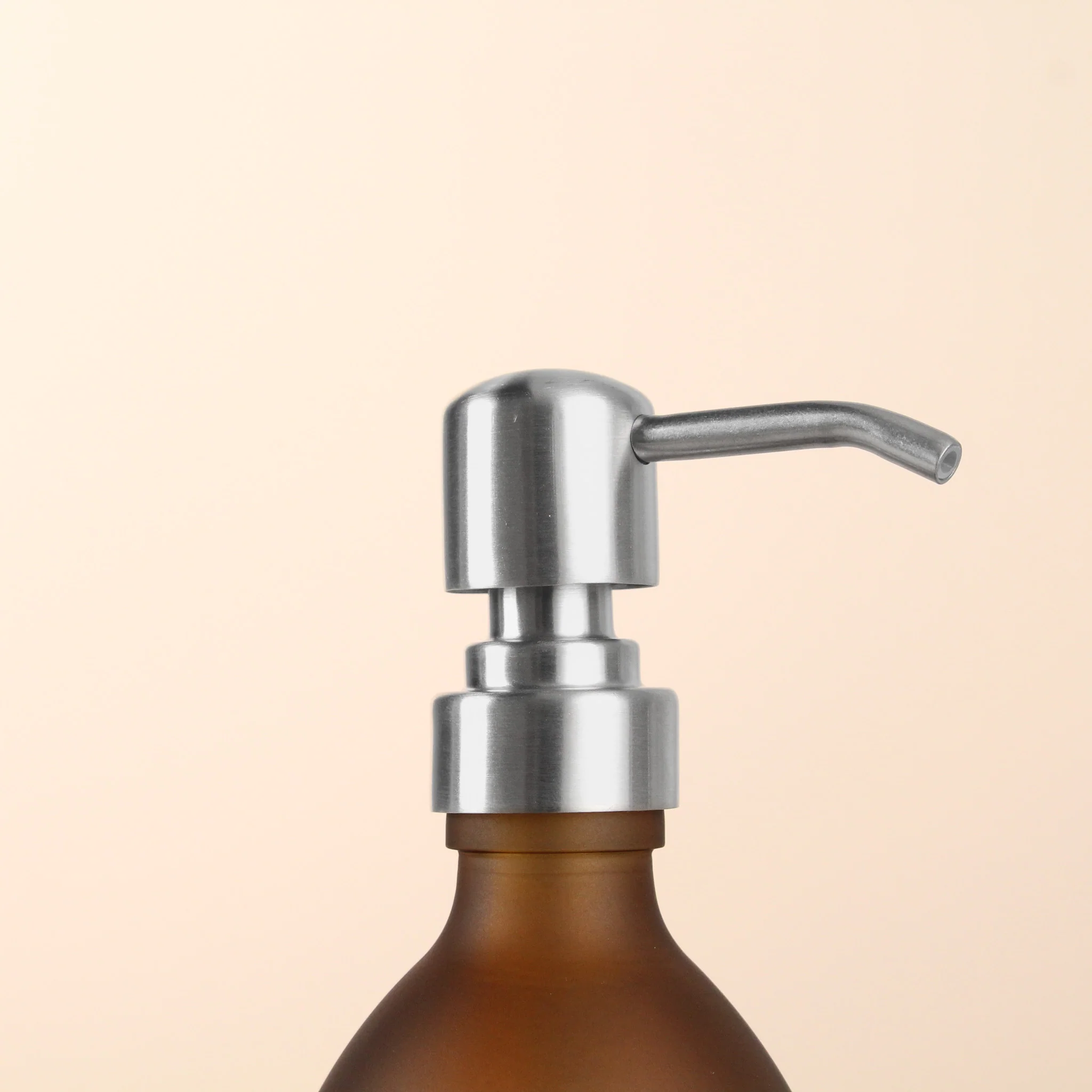 Hand Soap & Hand Cream Frosted Amber Glass Set - Image 5