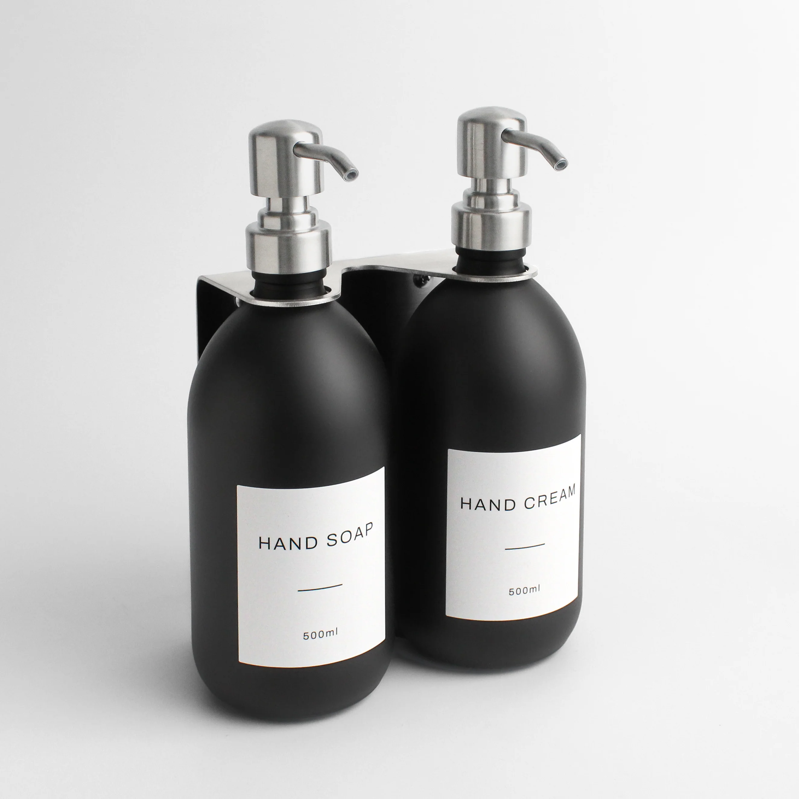 Hand Soap & Hand Cream Matte Black Glass Set - Image 20
