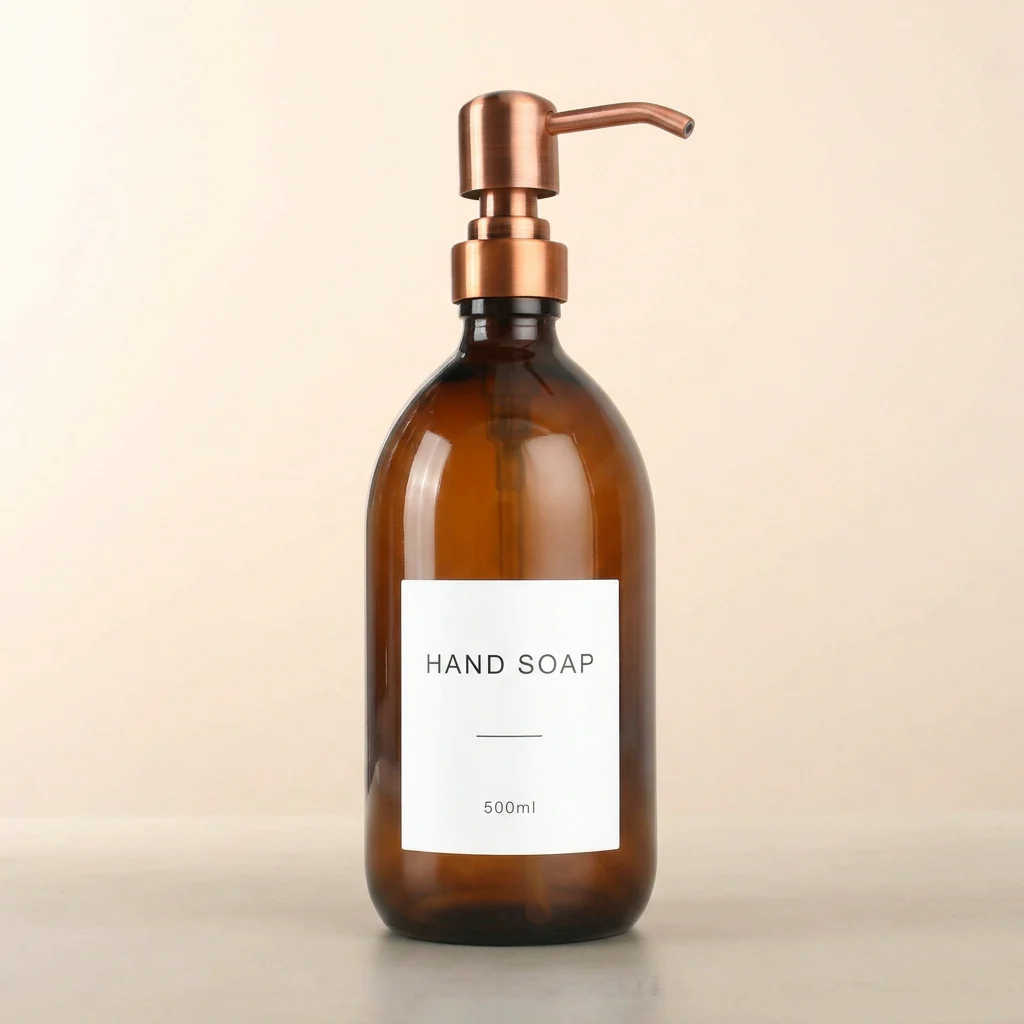 500ml Labelled Amber Glass Dispenser - Image 23