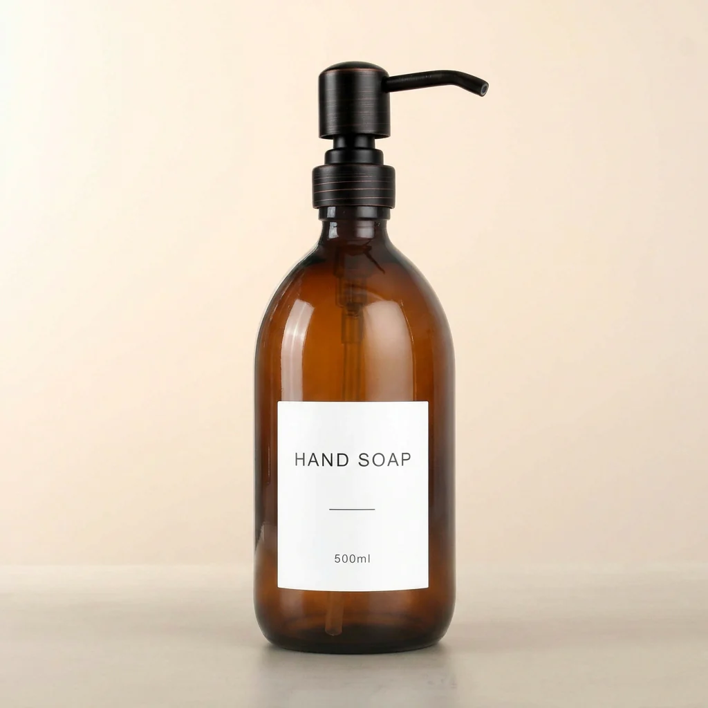 500ml Labelled Amber Glass Dispenser - Image 24