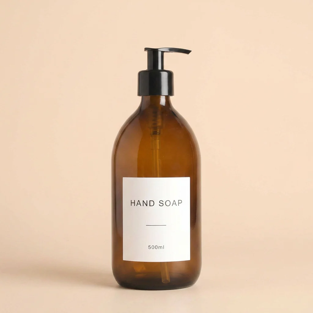 500ml Labelled Amber Glass Dispenser - Image 25