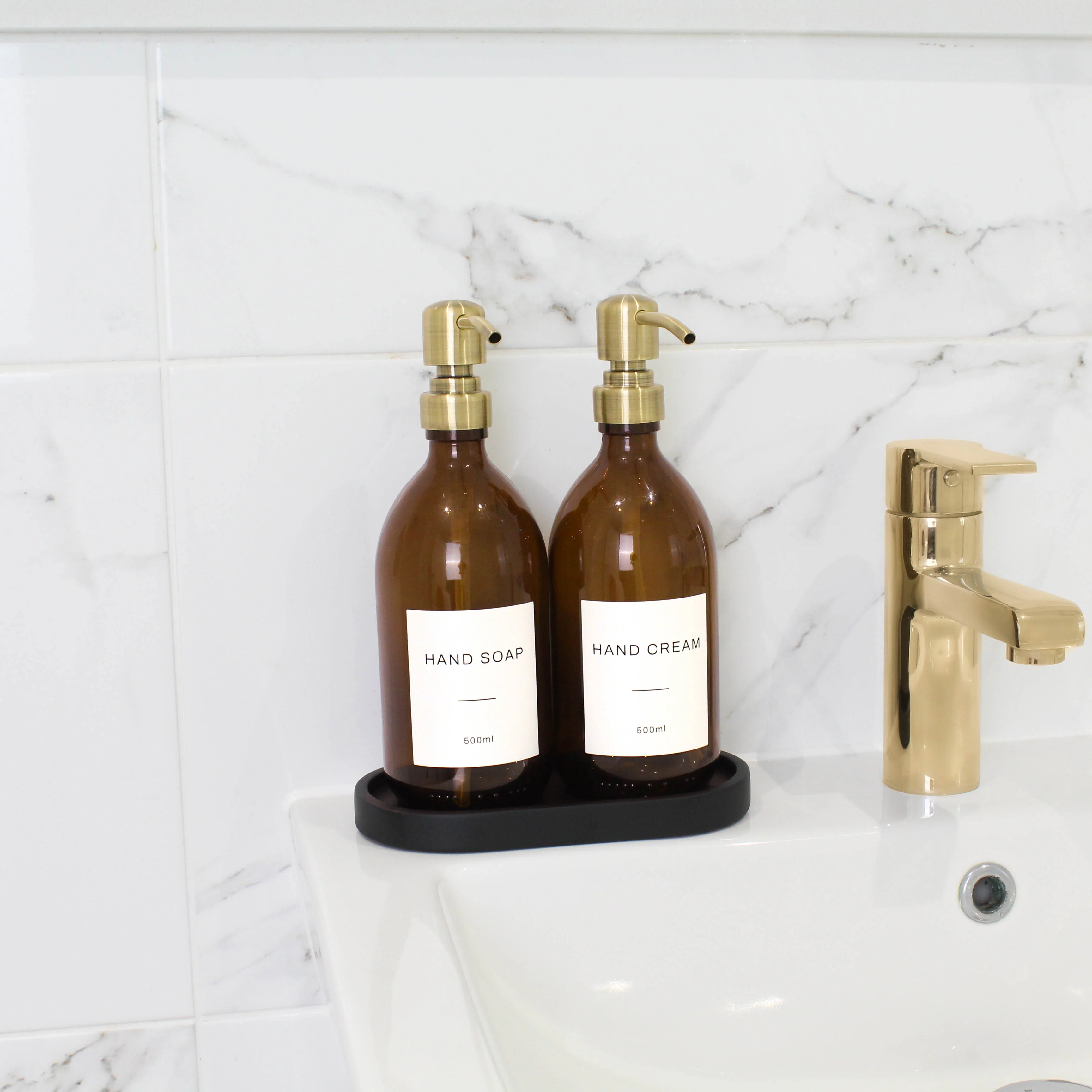 Hand Soap & Hand Cream Amber Glass Set - Image 10