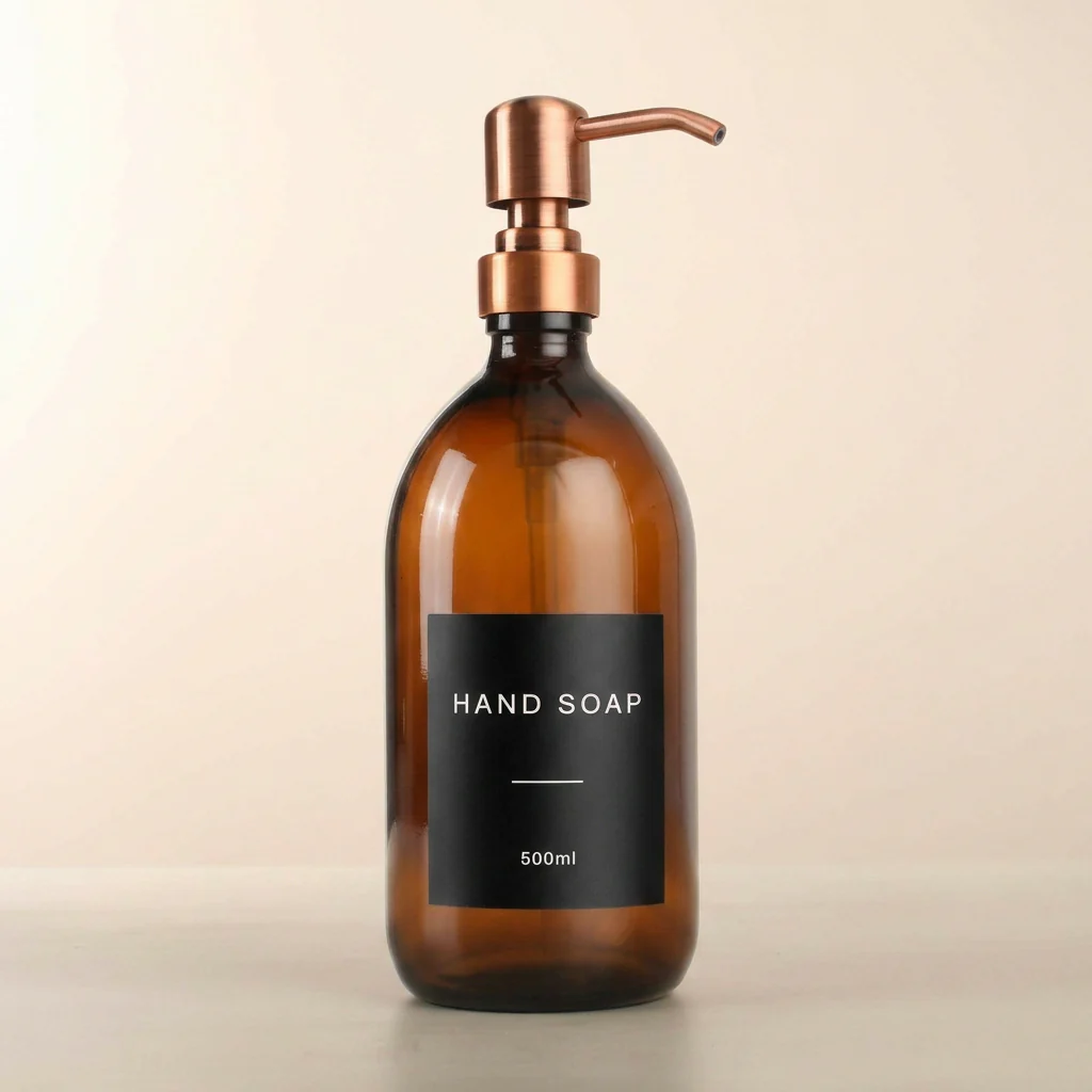 500ml Labelled Amber Glass Dispenser - Image 10