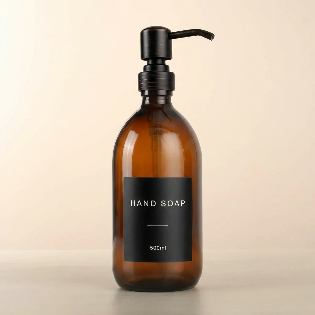 500ml Labelled Amber Glass Dispenser - Image 11