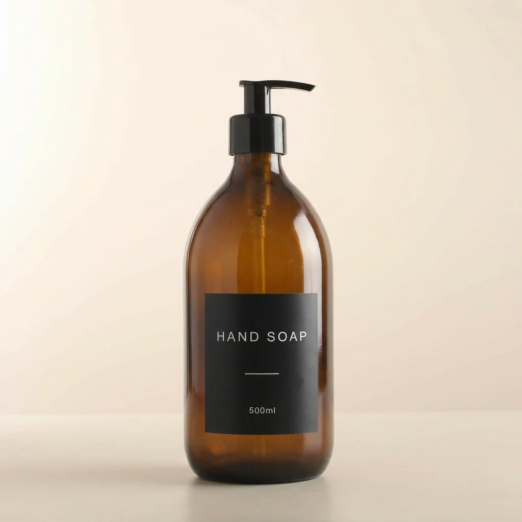 500ml Labelled Amber Glass Dispenser - Image 12