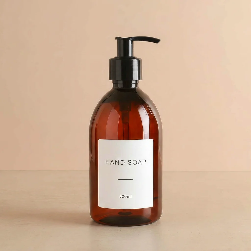 500ml Labelled Amber Plastic Dispenser - Image 11