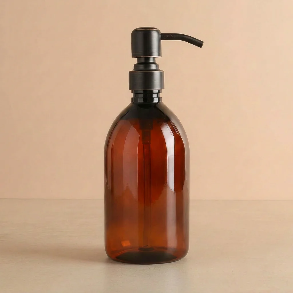 500ml Labelled Amber Plastic Dispenser - Image 17