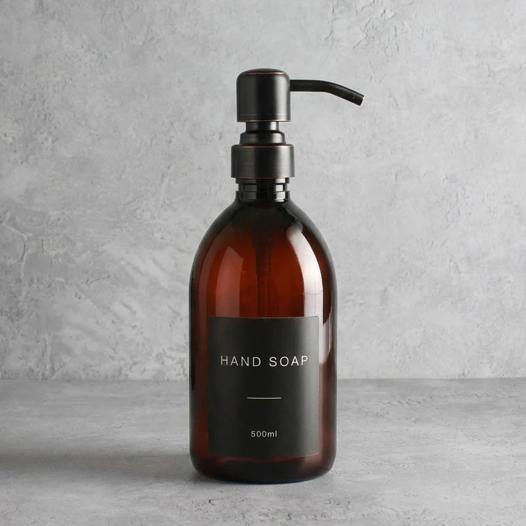 500ml Labelled Amber Plastic Dispenser - Image 10