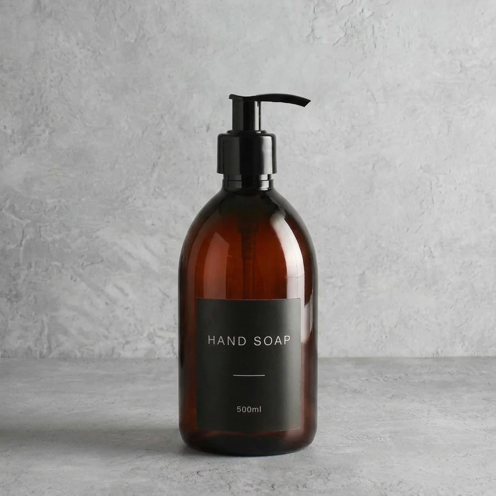 500ml Labelled Amber Plastic Dispenser - Image 11