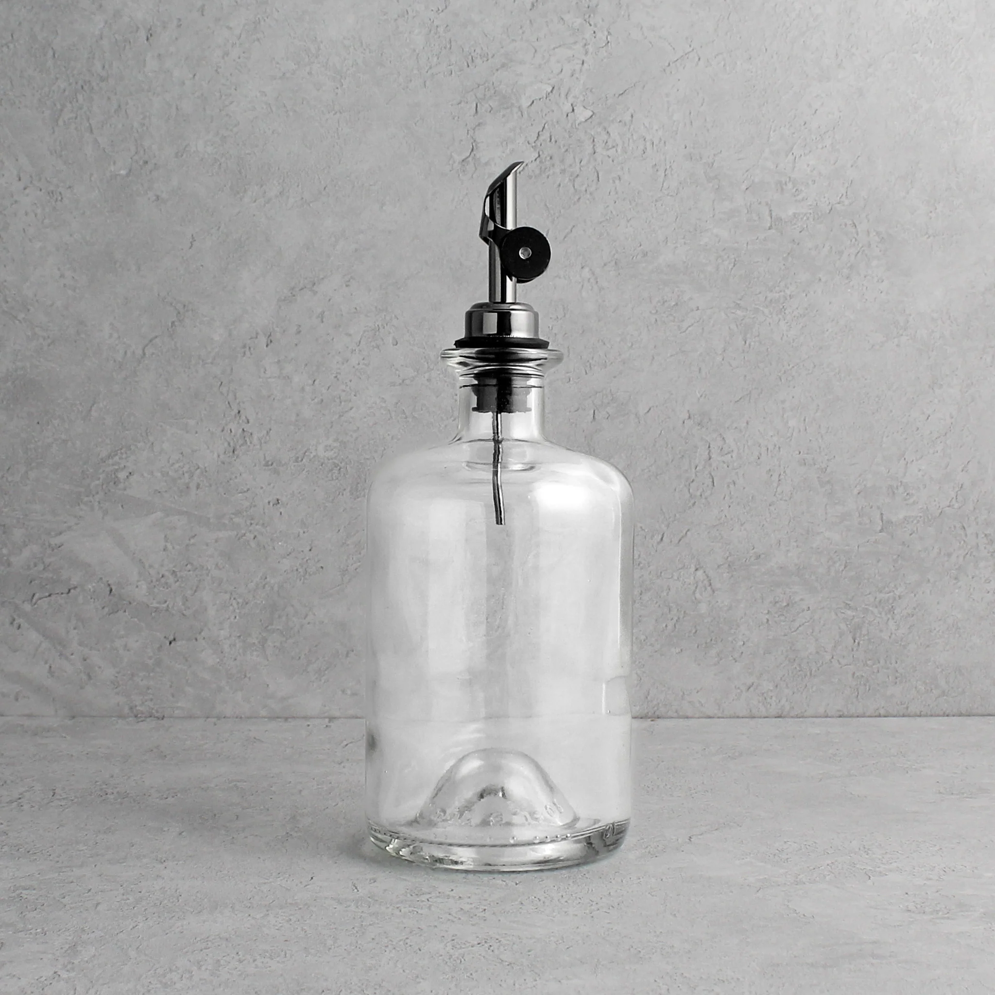 Clear Glass Oil Bottle With Label - Image 4