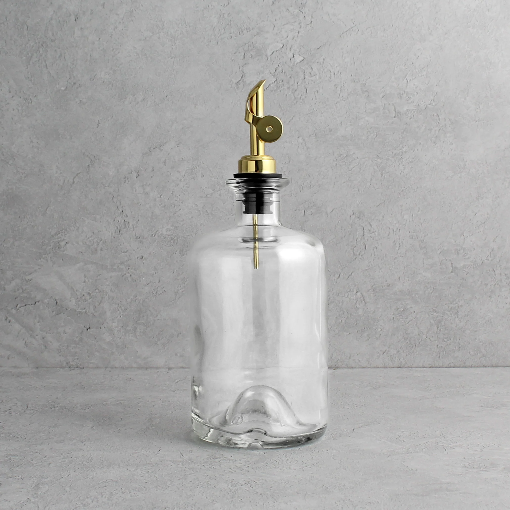 Clear Glass Oil Bottle With Label - Image 5