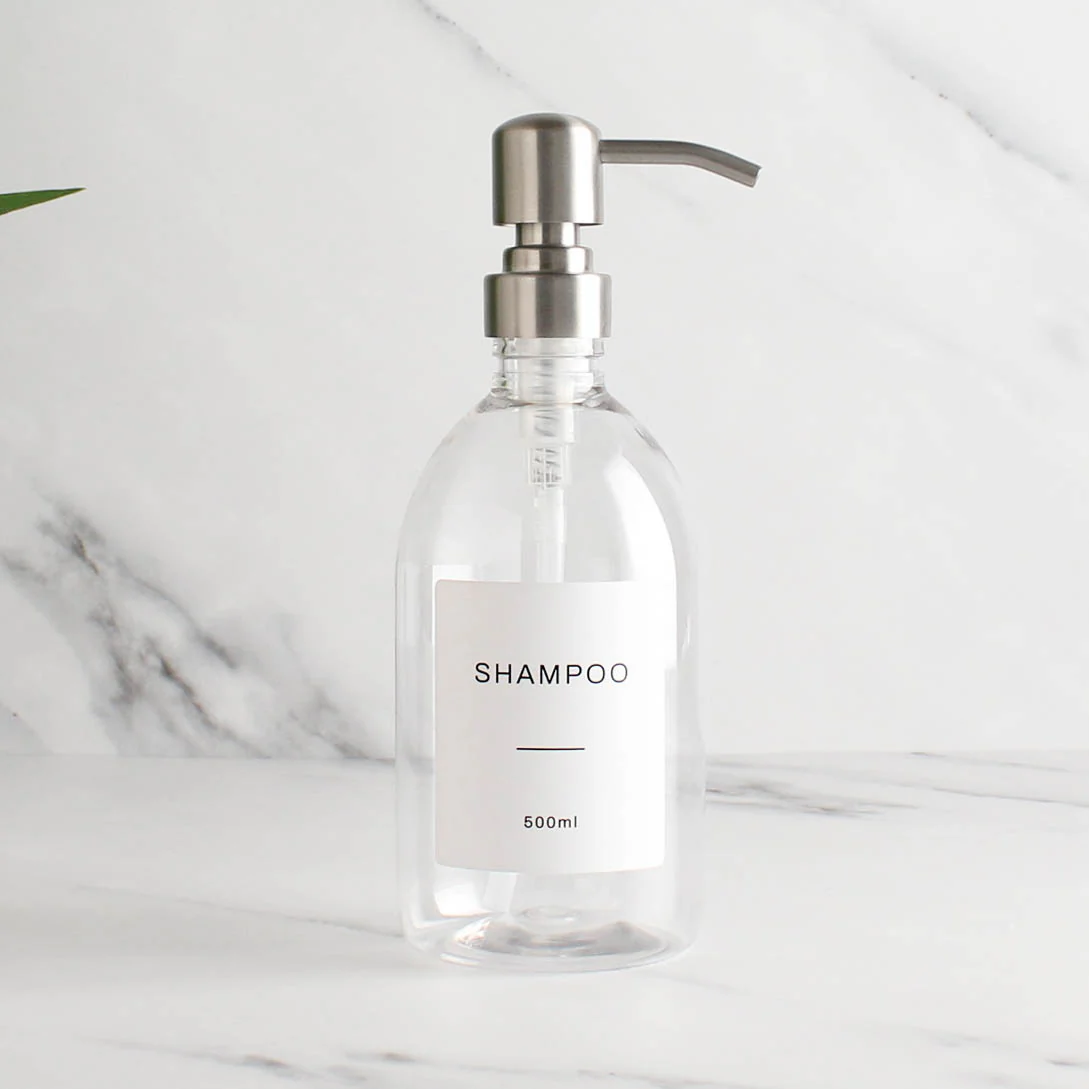500ml Labelled Clear Plastic Dispenser