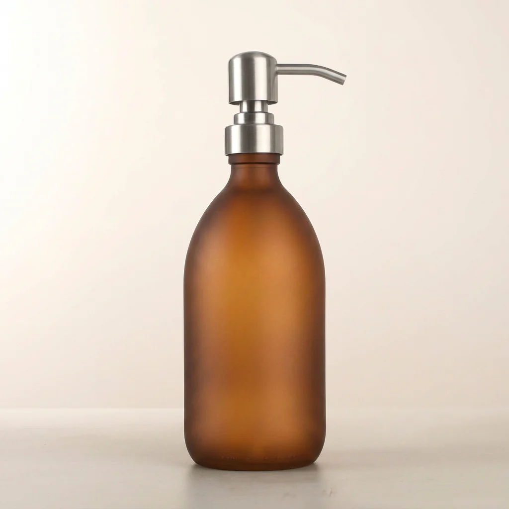 500ml Labelled Frosted Amber Glass Dispenser - Image 16