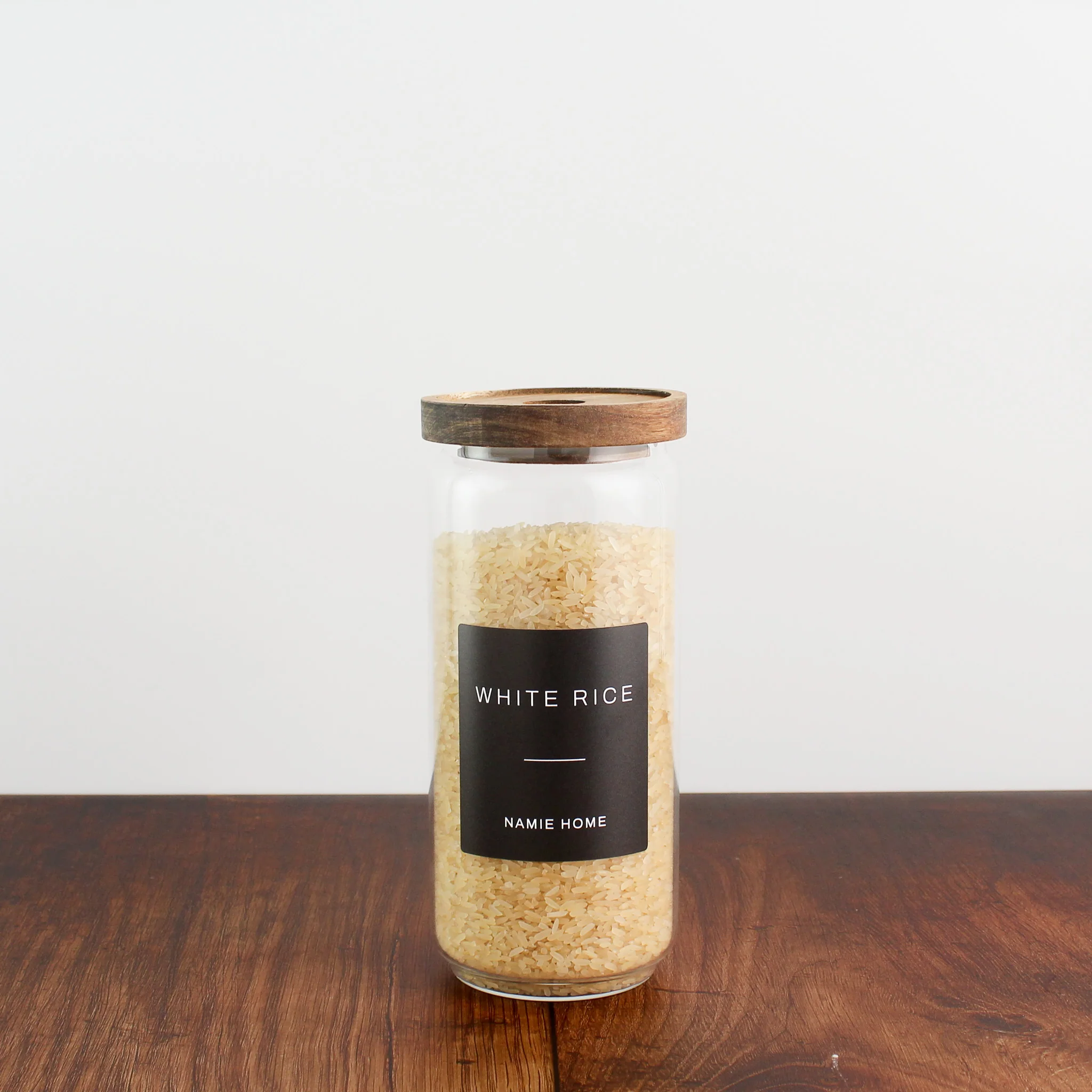 Glass Storage Jar With Acacia Lid For Pantry - Image 3