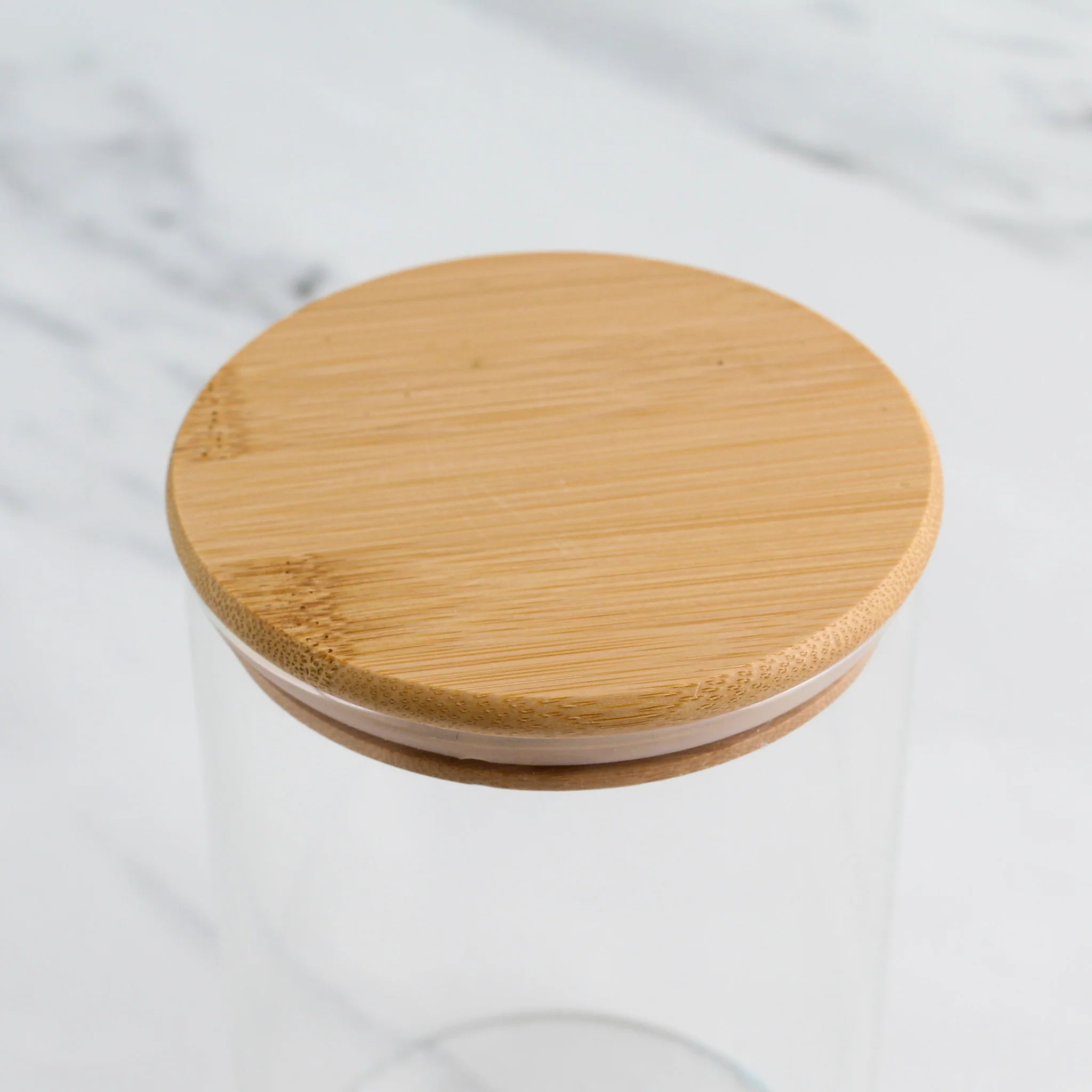 Glass Storage Jar With Bamboo Lid For Laundry - Image 7