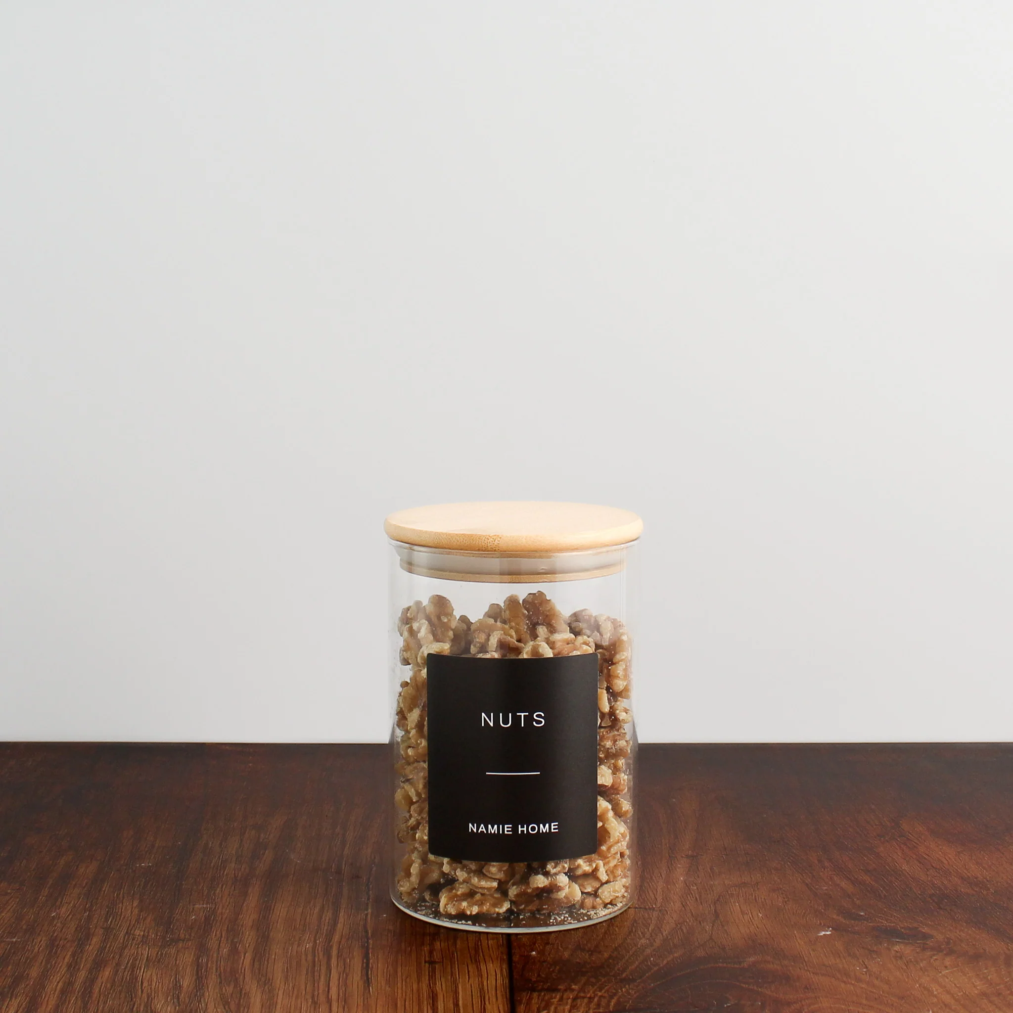 Glass Storage Jar With Bamboo Lid For Pantry - Image 2