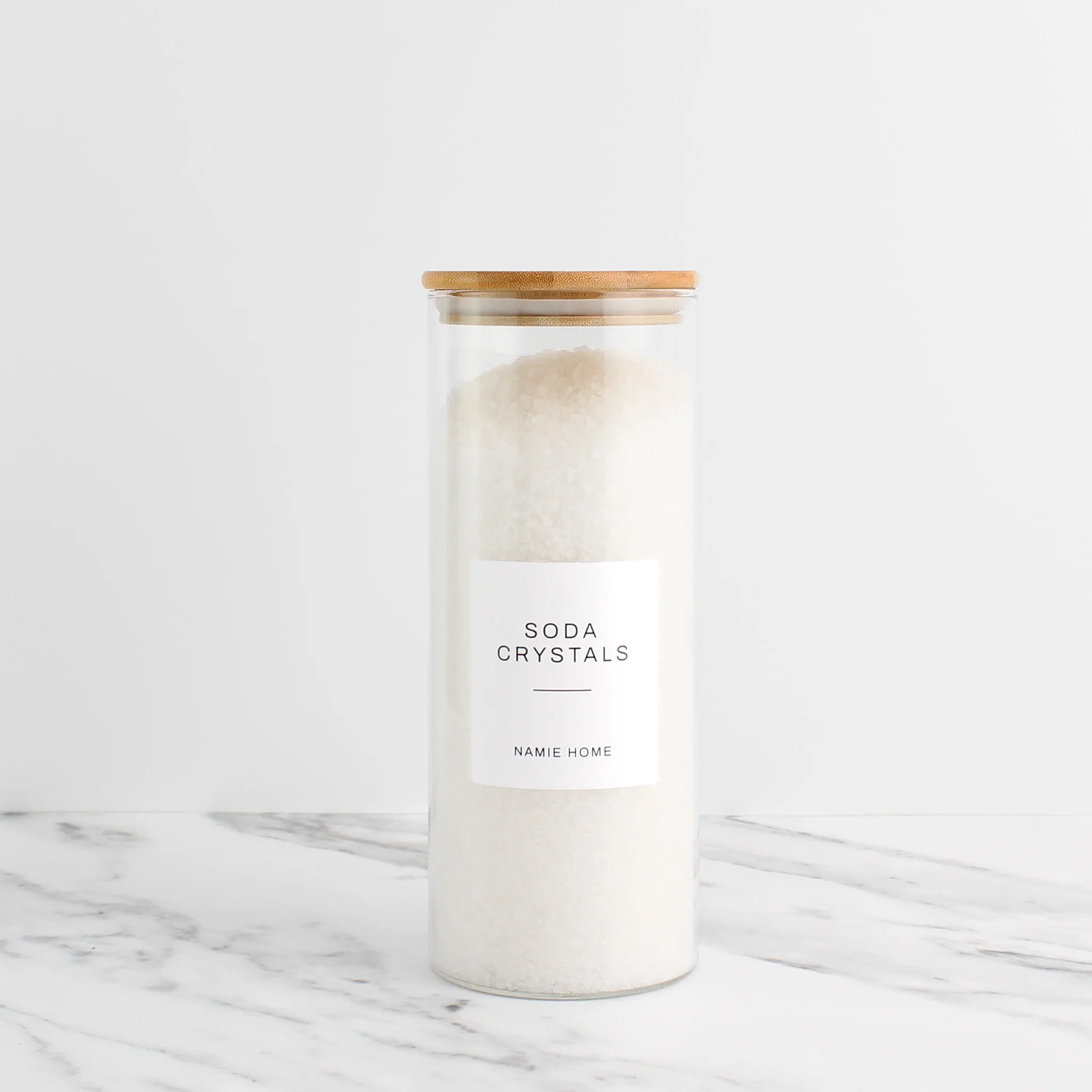 Glass Storage Jar With Bamboo Lid For Laundry - Image 4