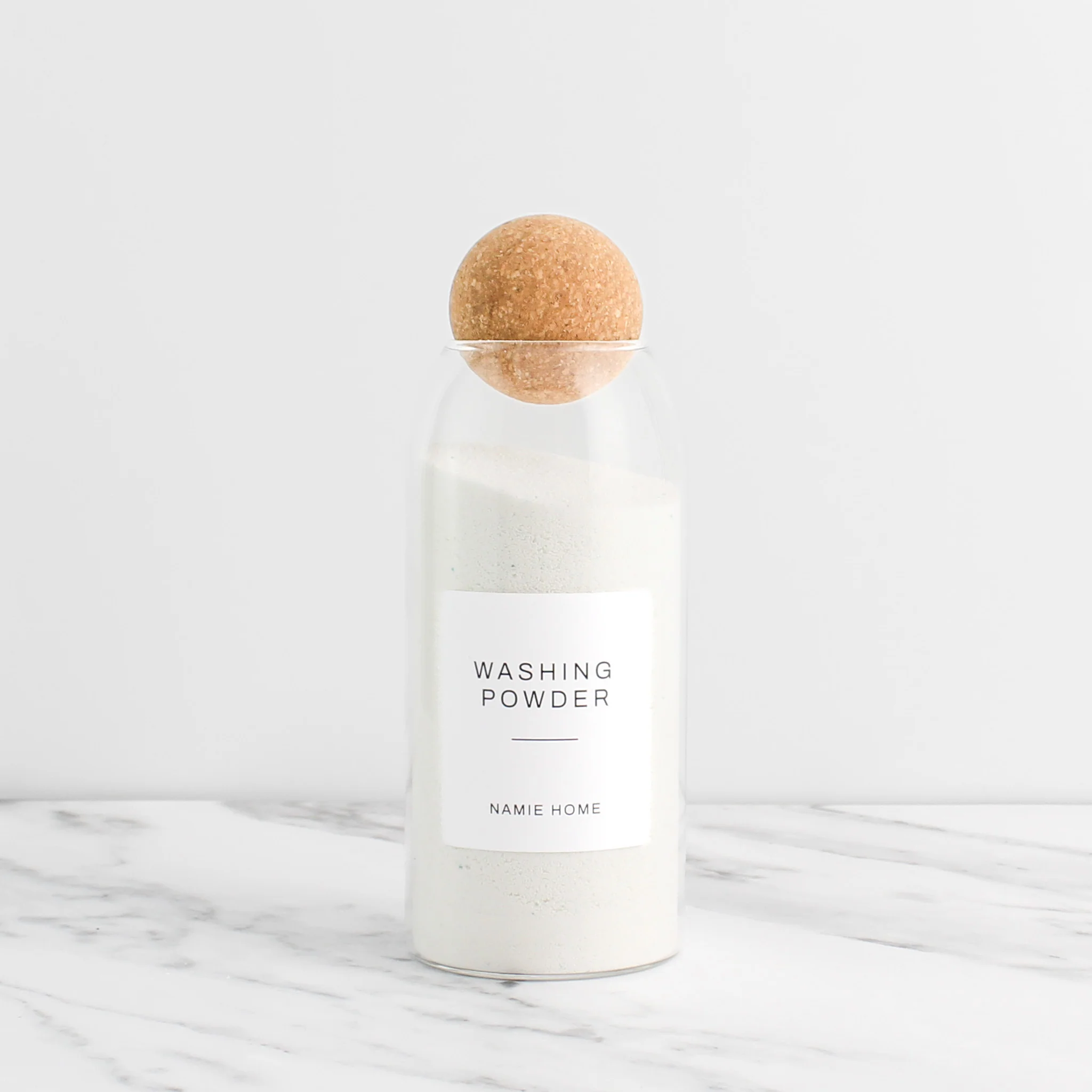 Glass Cork Ball Storage Jar For Laundry - Image 5
