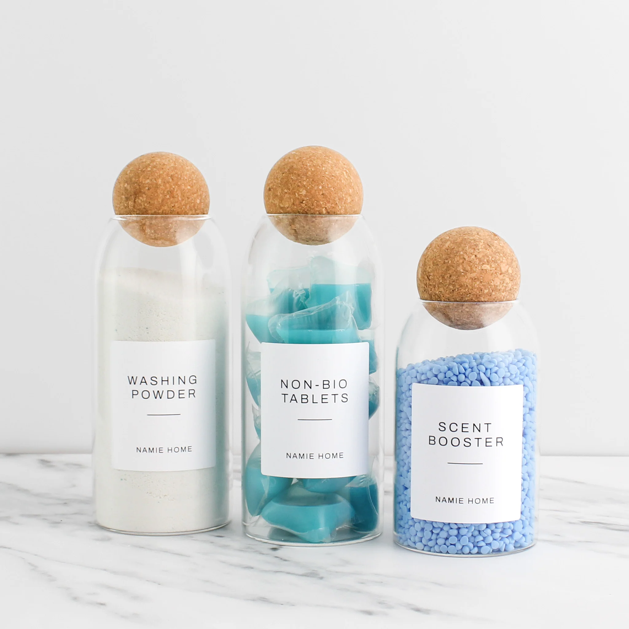 Glass Cork Ball Storage Jar For Laundry - Image 7