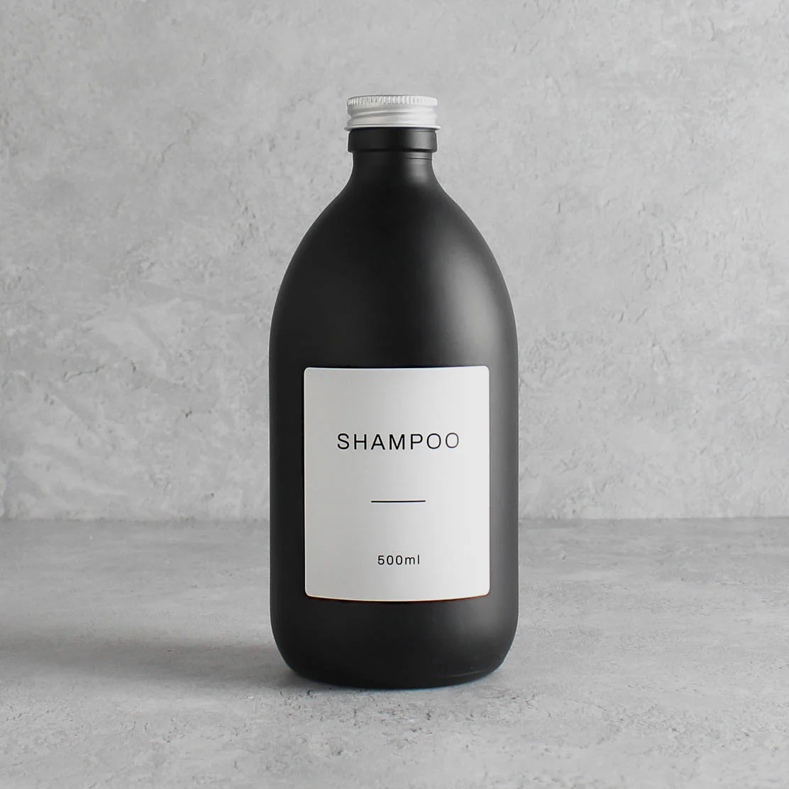 500ml Labelled Matte Black Glass Dispenser - Image 34