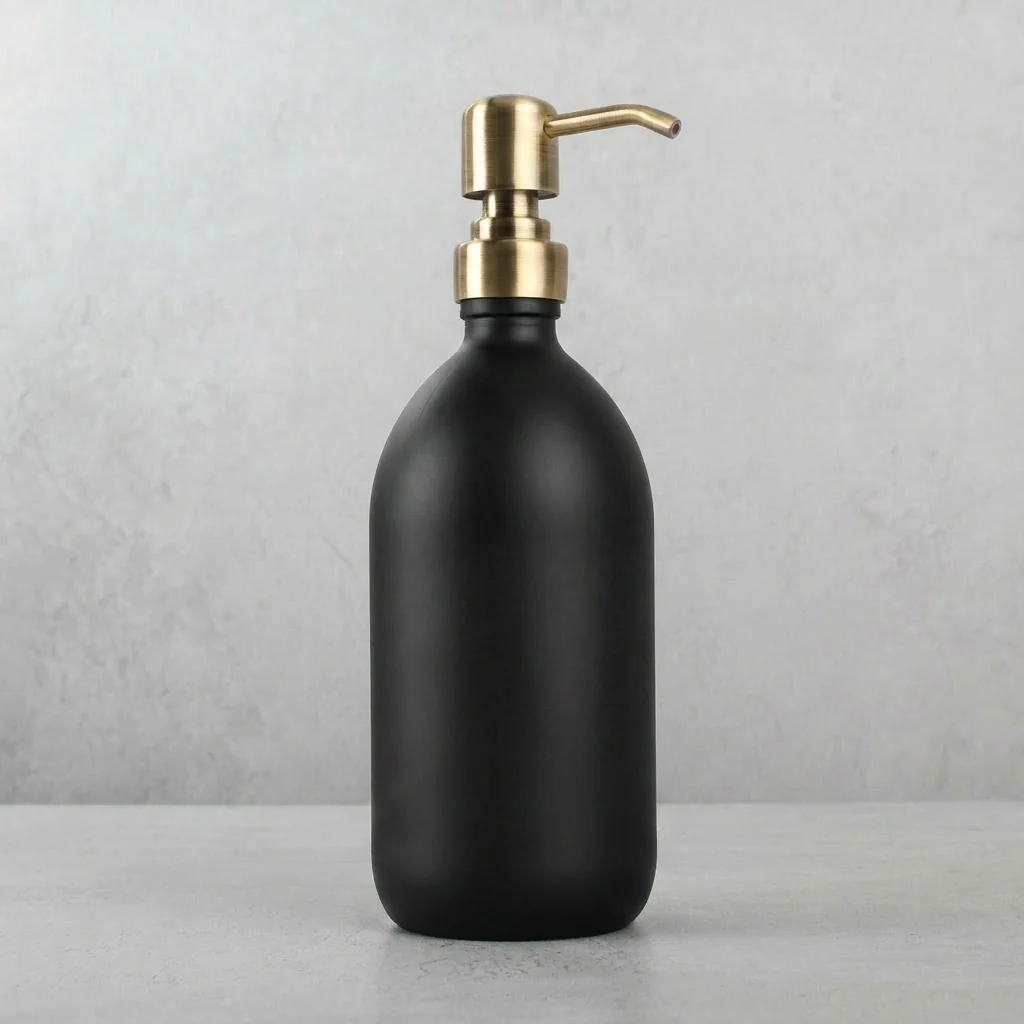 500ml Labelled Matte Black Glass Dispenser - Image 19