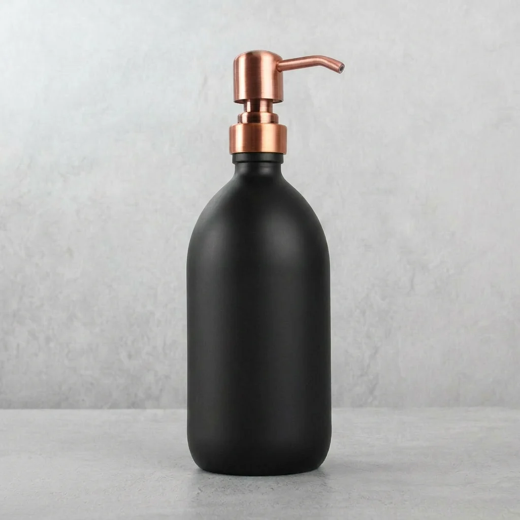 500ml Labelled Matte Black Glass Dispenser - Image 20