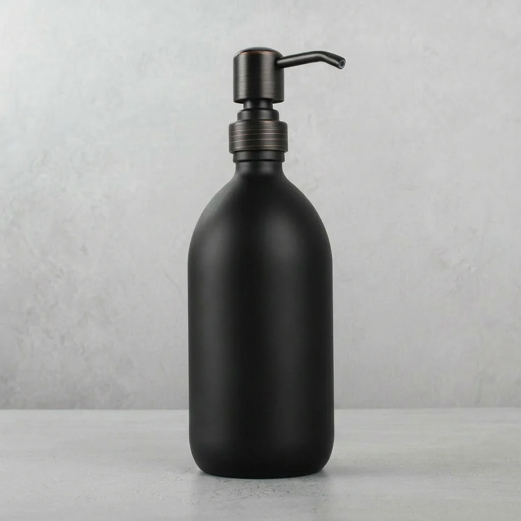 500ml Labelled Matte Black Glass Dispenser - Image 21