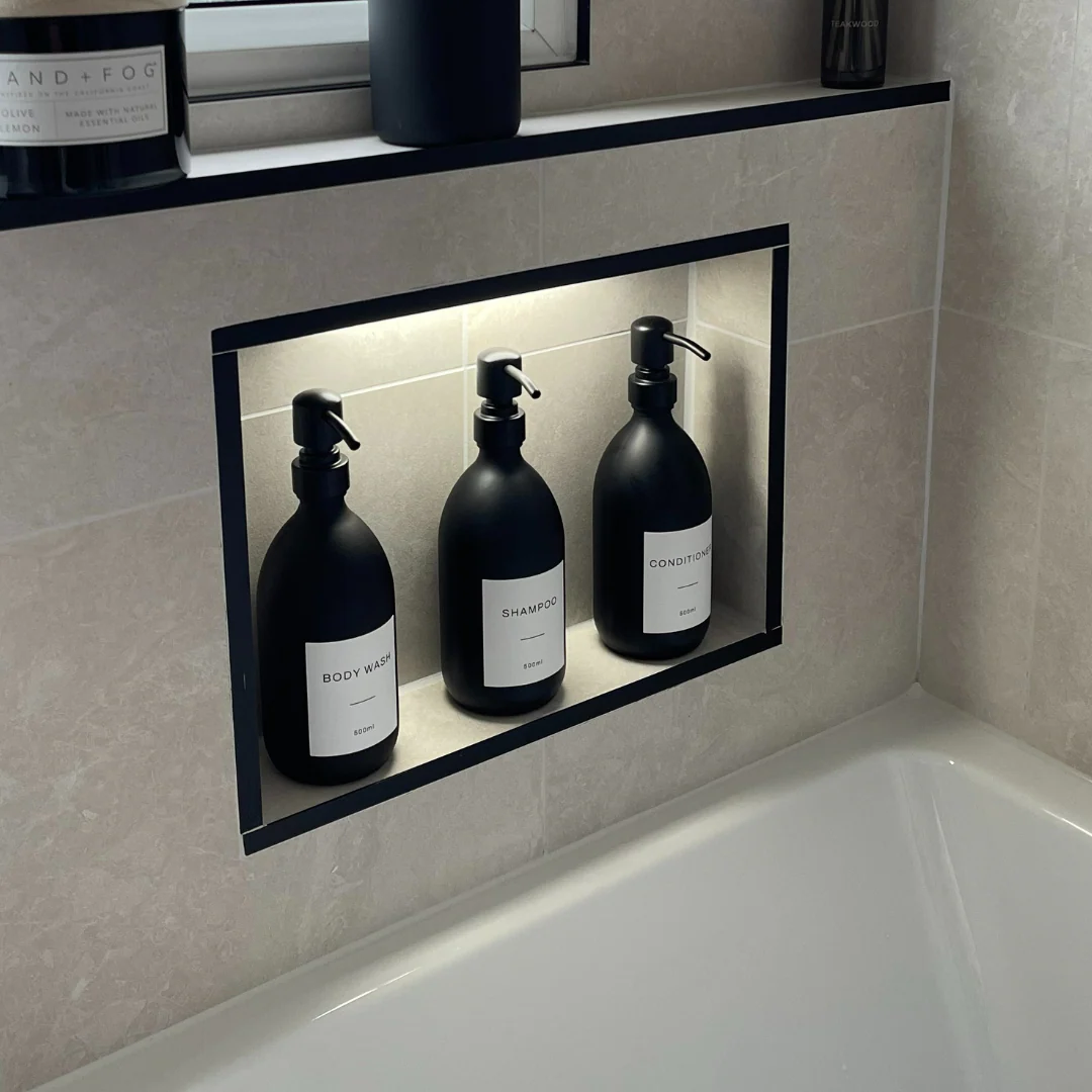 500ml Labelled Matte Black Glass Dispenser - Image 6
