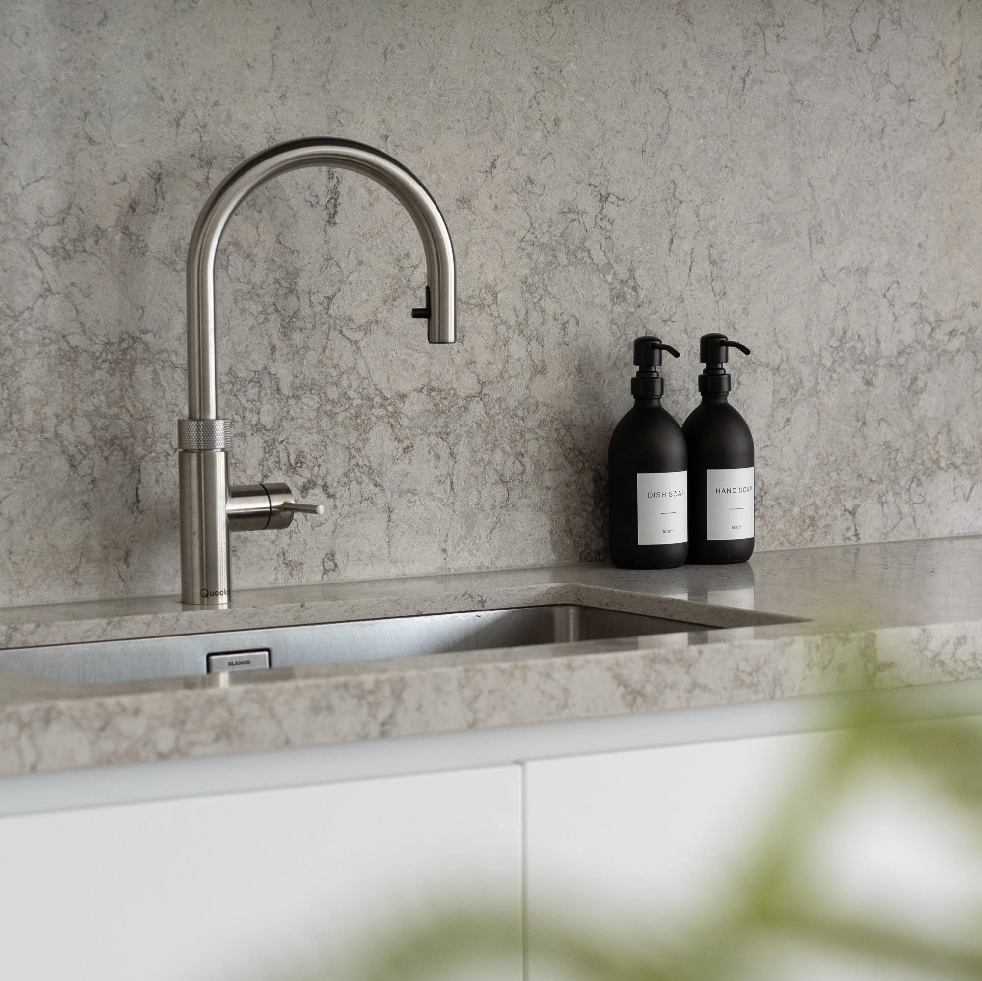 Hand Soap & Dish Soap Matte Black Glass Set - Image 7