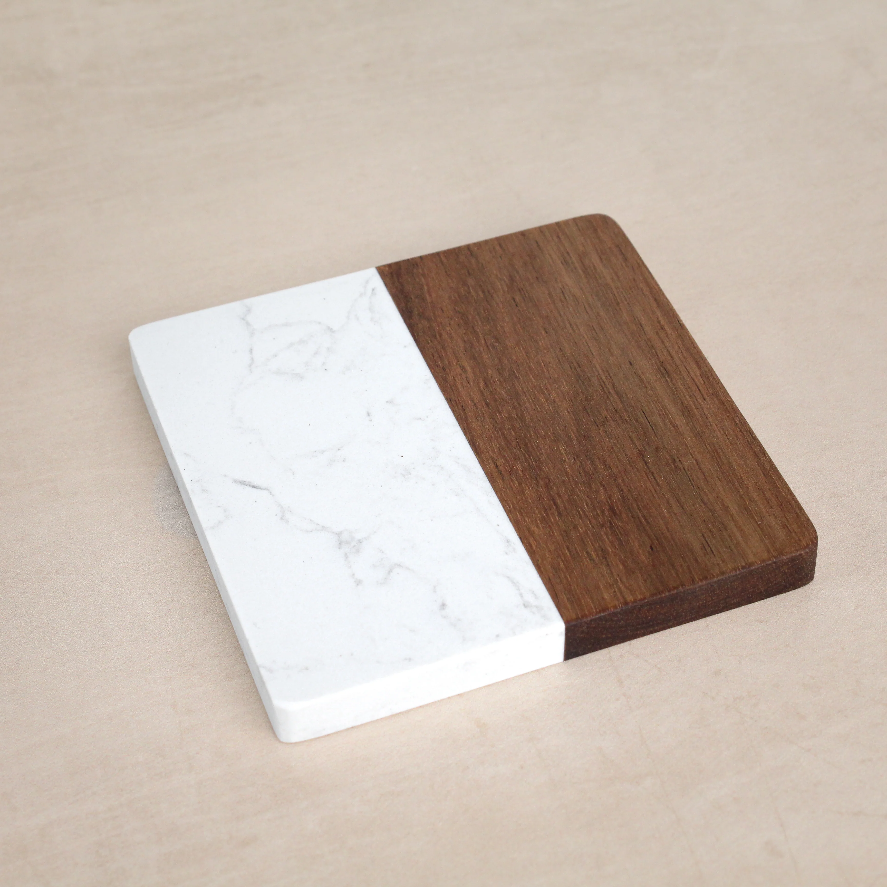 Marble & Acacia Square Coasters - Image 7
