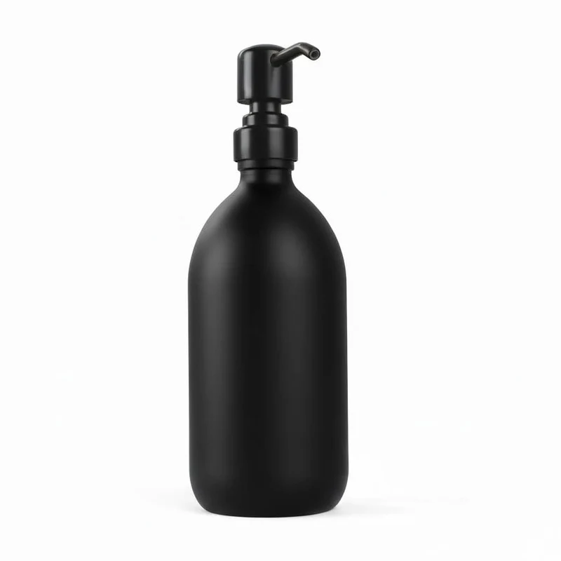 Matte Black Glass Dispenser Bottle - Wholesale