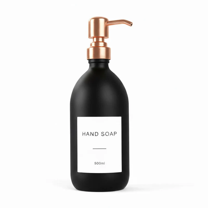Matte Black Glass Dispenser Bottle - Wholesale - Image 11