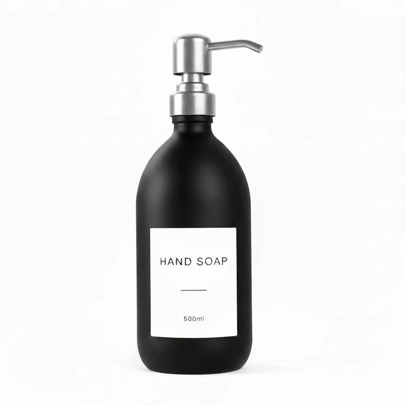 Matte Black Glass Dispenser Bottle - Wholesale - Image 14