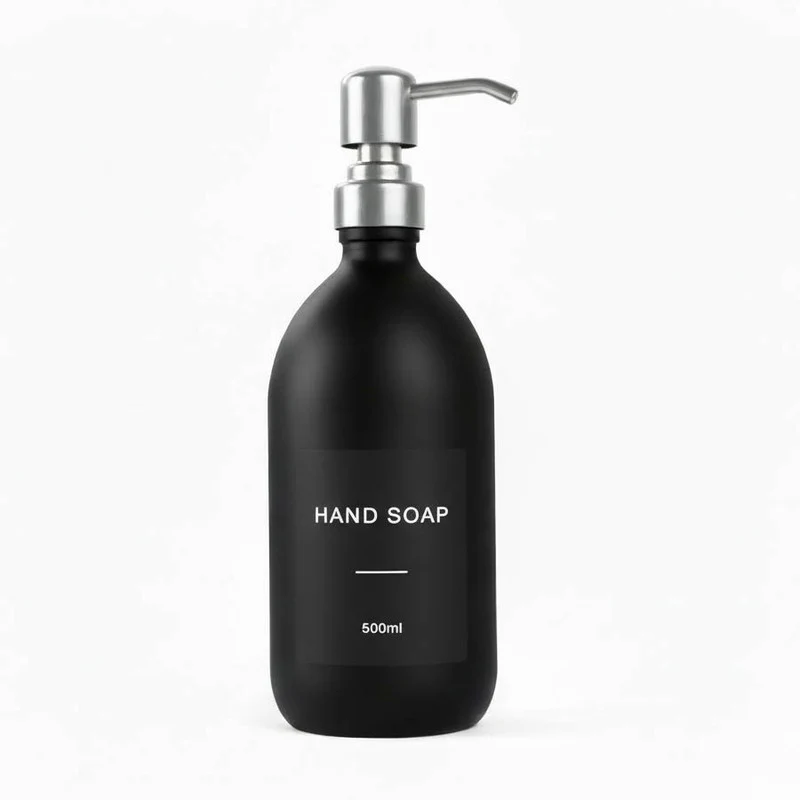 Matte Black Glass Dispenser Bottle - Wholesale - Image 15