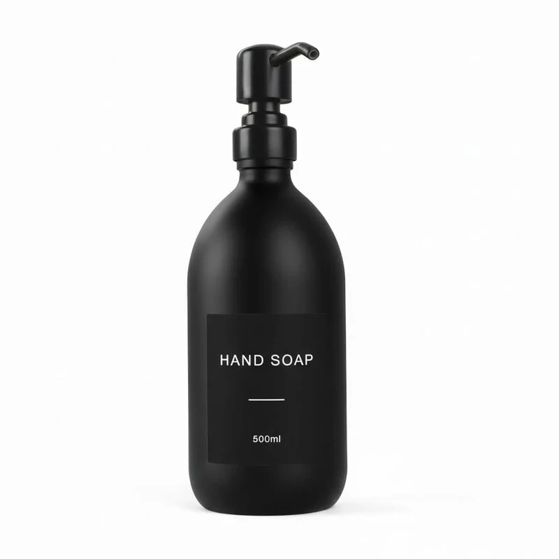 Matte Black Glass Dispenser Bottle - Wholesale - Image 3